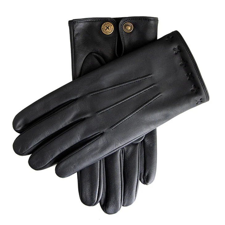 Men's The Suited Racer Touchscreen Three-Point Leather Gloves - Image 24