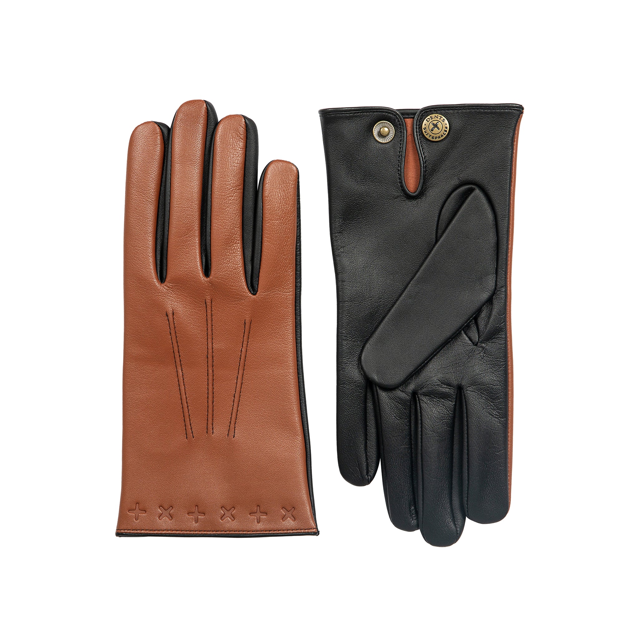 Men's The Suited Racer Touchscreen Three-Point Leather Gloves - Image 3