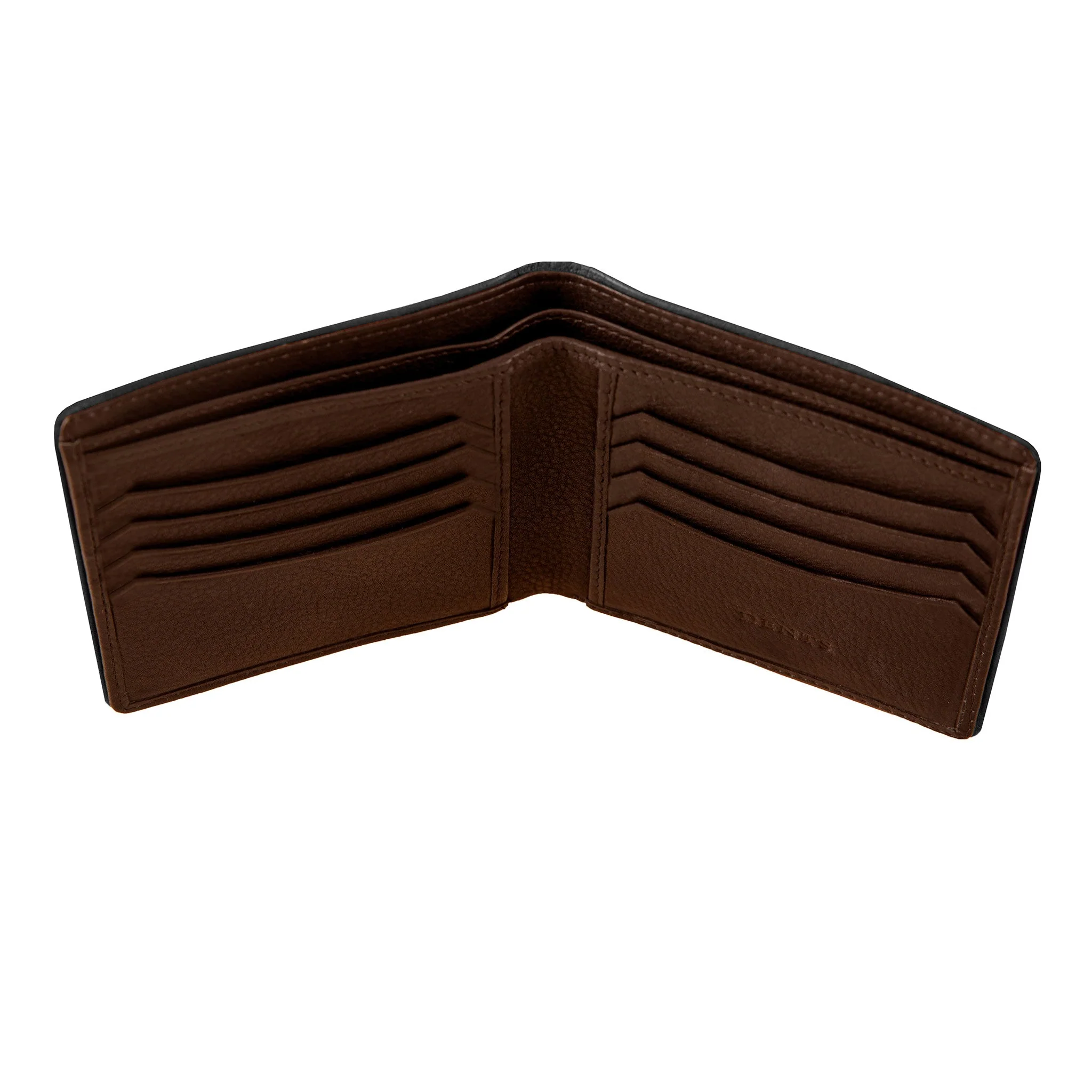 Men's Two-Colour Pebble Grain Leather Bifold Wallet with RFID Blocking - Image 3