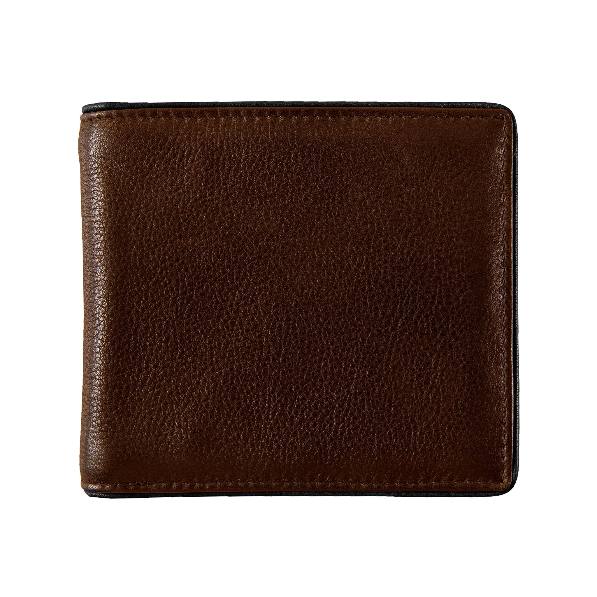 Men's Two-Colour Pebble Grain Leather Bifold Wallet with RFID Blocking - Image 6