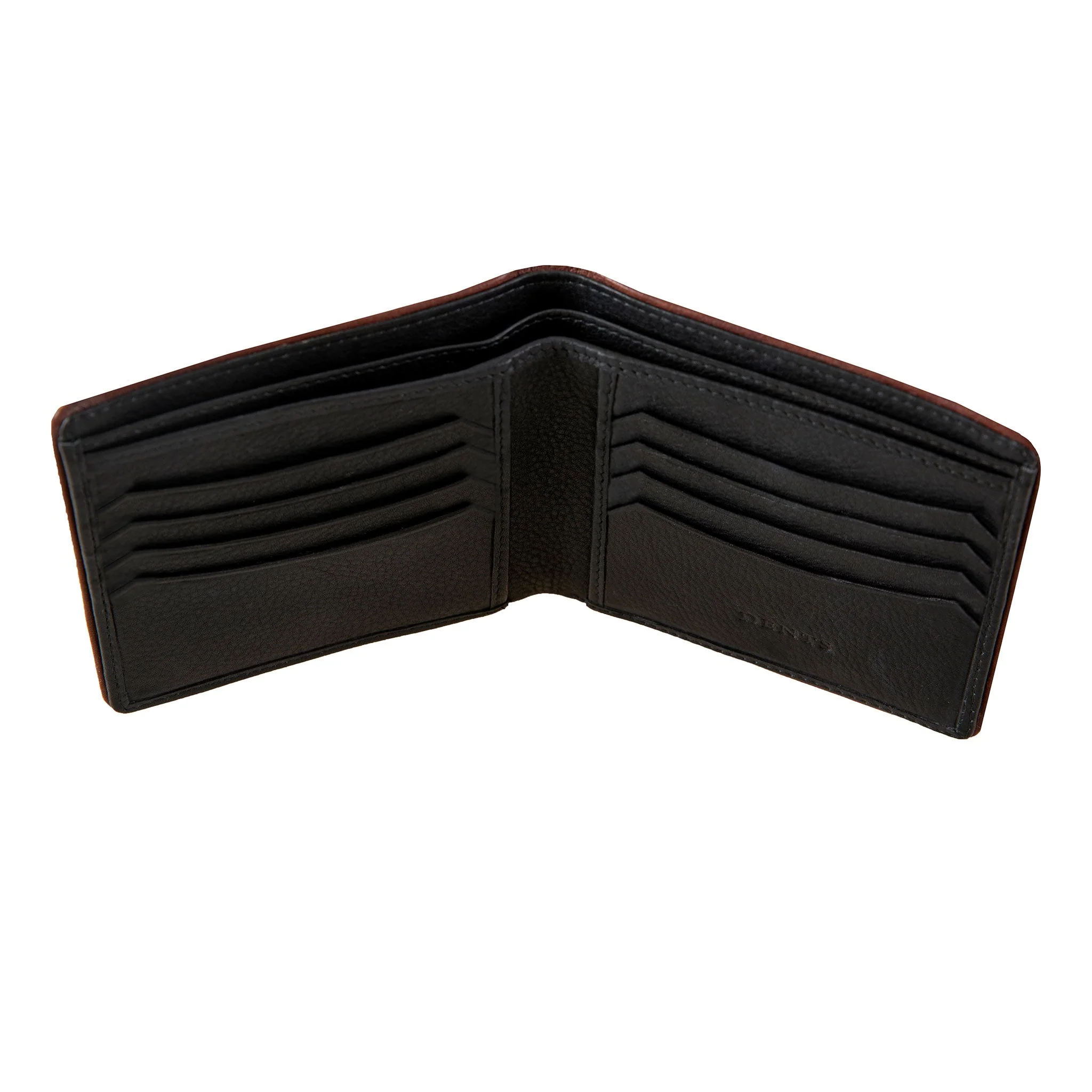 Men's Two-Colour Pebble Grain Leather Bifold Wallet with RFID Blocking - Image 8