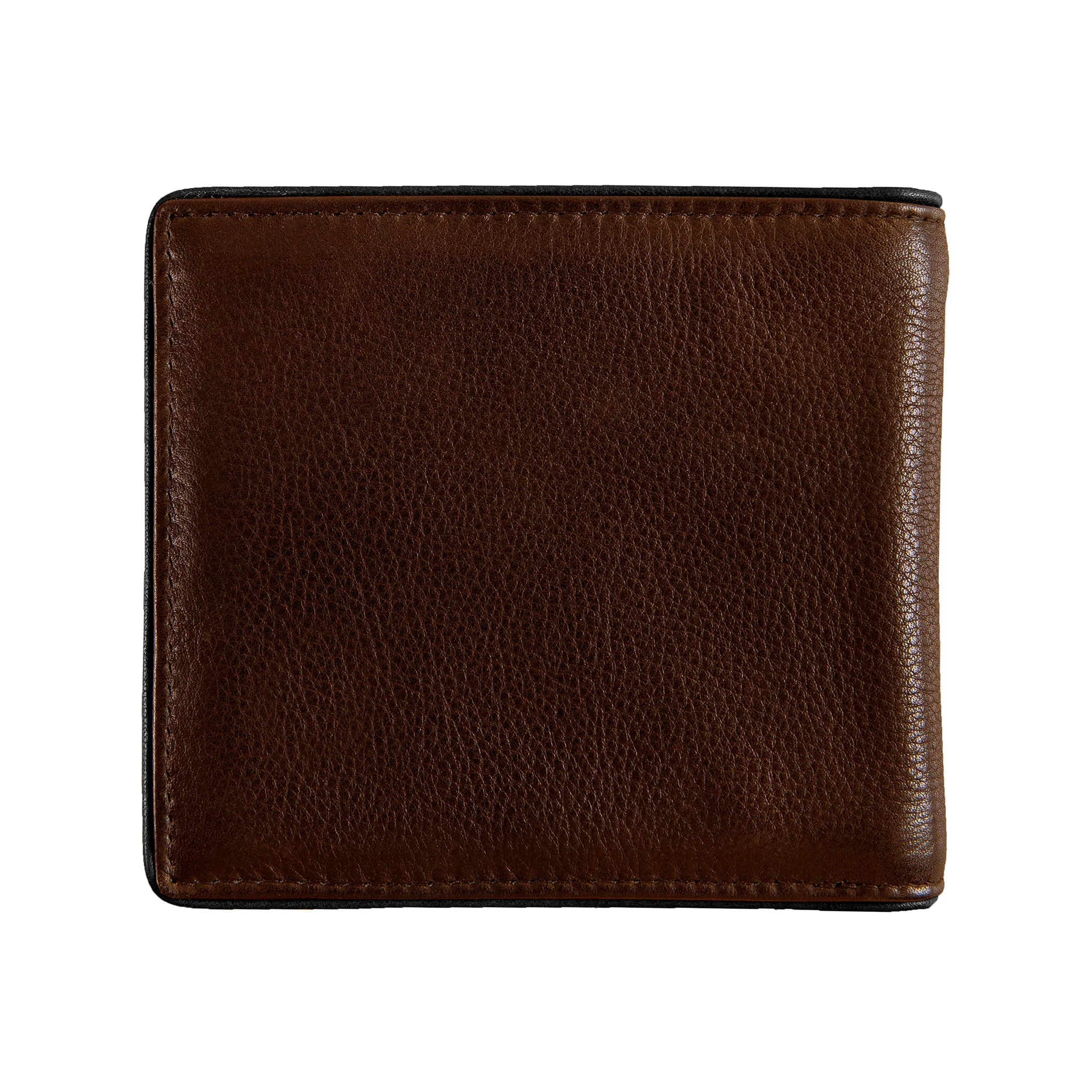 Men's Two-Colour Pebble Grain Leather Bifold Wallet with RFID Blocking - Image 9