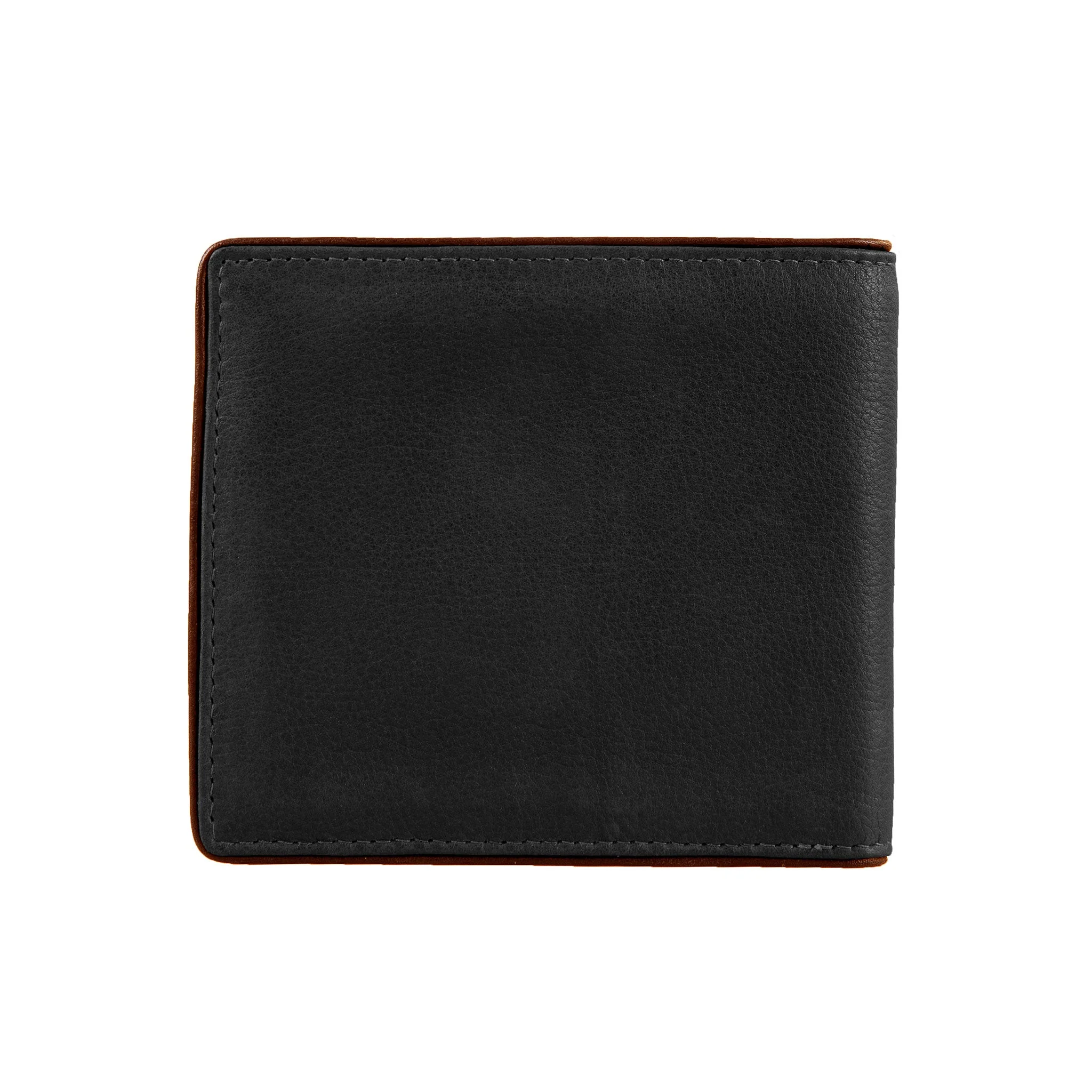 Men's Two-Colour Pebble Grain Leather Bifold Wallet with RFID Blocking and Coin Purse - Image 3