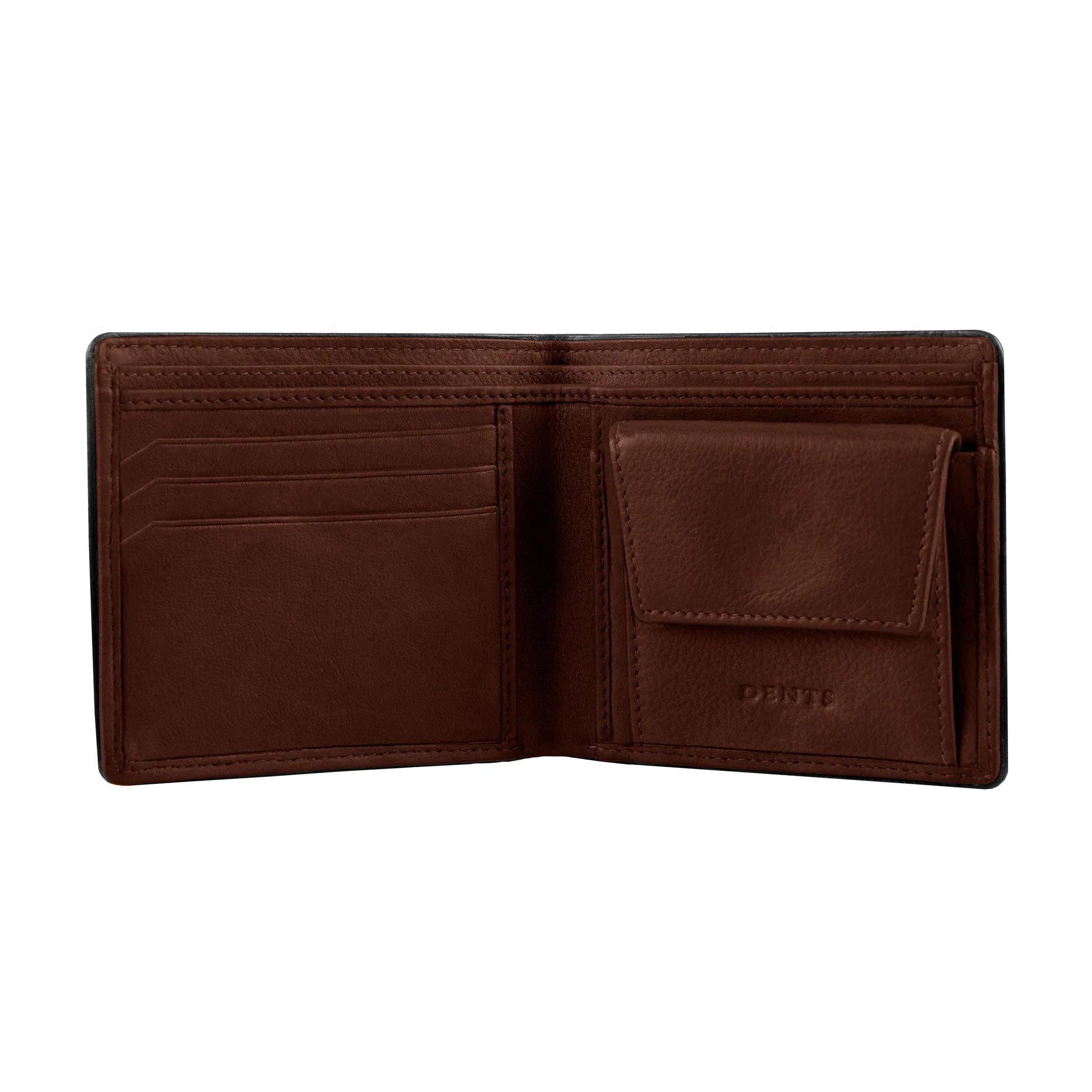 Men's Two-Colour Pebble Grain Leather Bifold Wallet with RFID Blocking and Coin Purse - Image 7