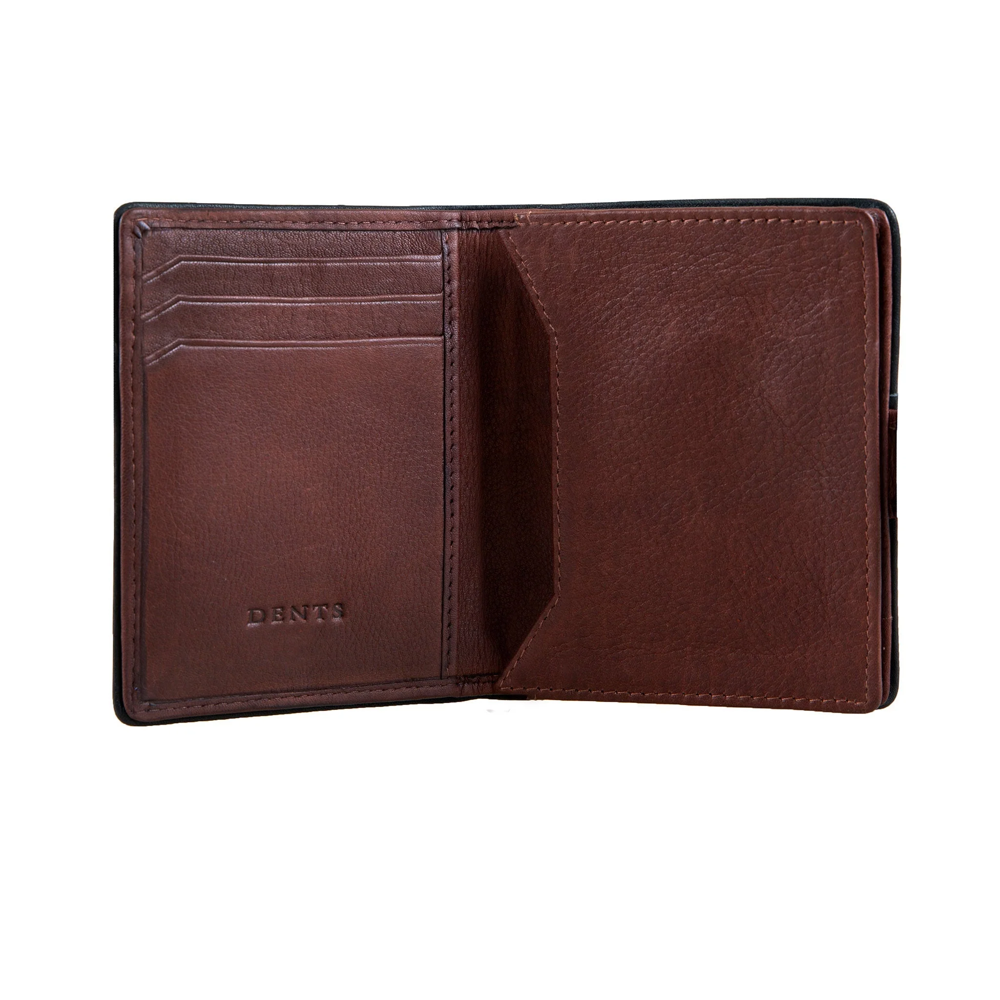 Men's Two-Colour Pebble Grain Leather Business Card Holder with RFID Blocking - Image 6