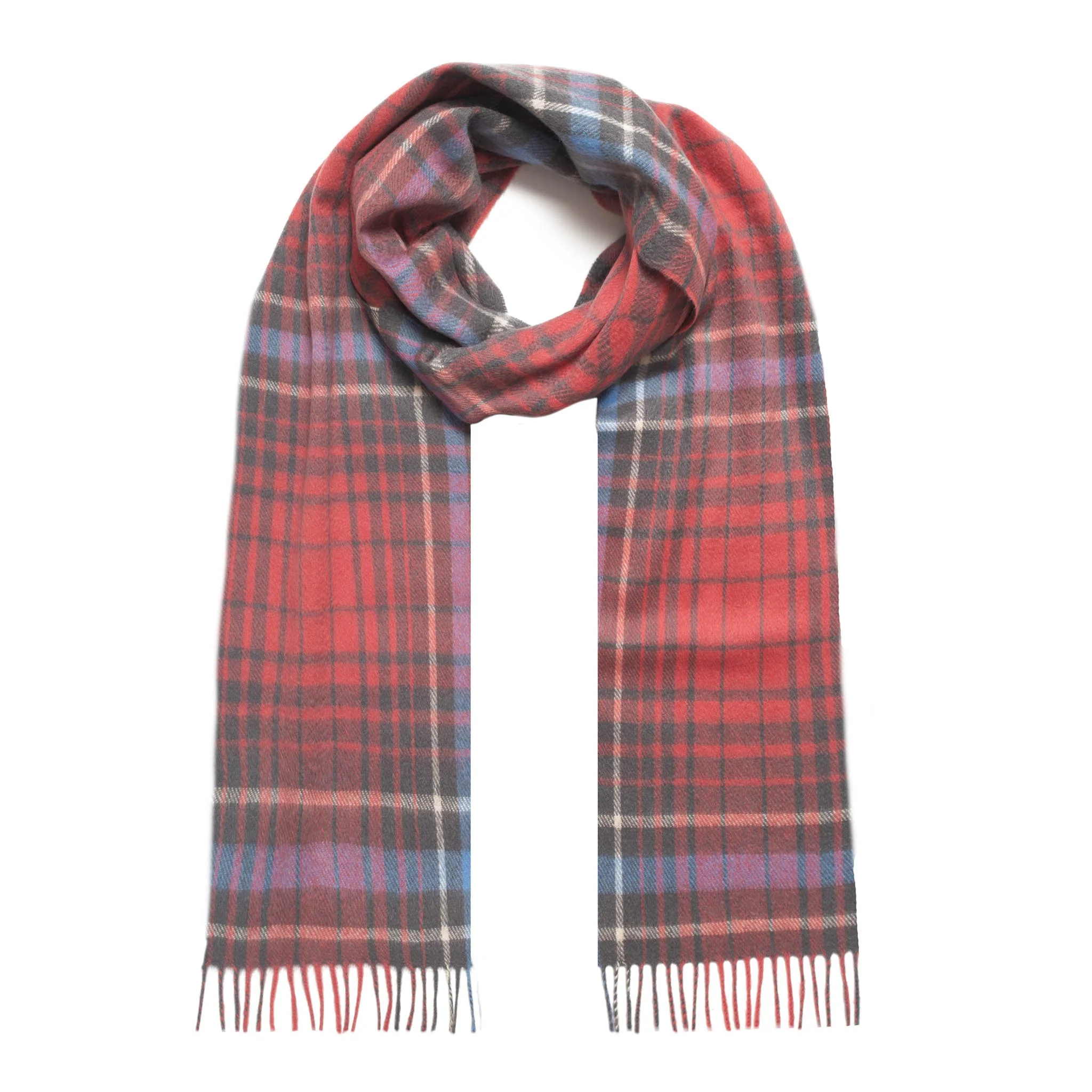 Heritage Plaid Check Cashmere Scarf with Tassels and Gift Box - Image 14