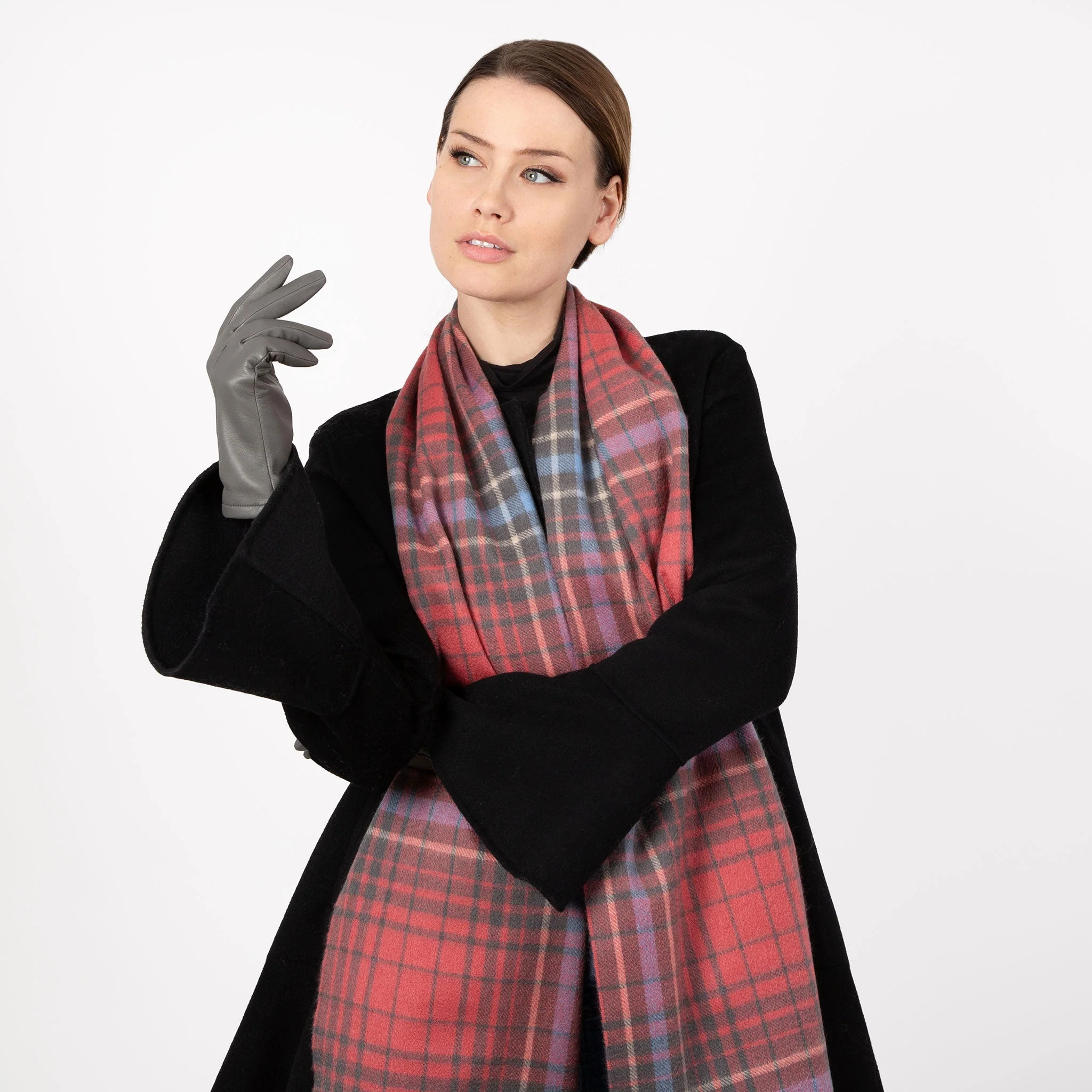 Heritage Plaid Check Cashmere Scarf with Tassels and Gift Box - Image 15