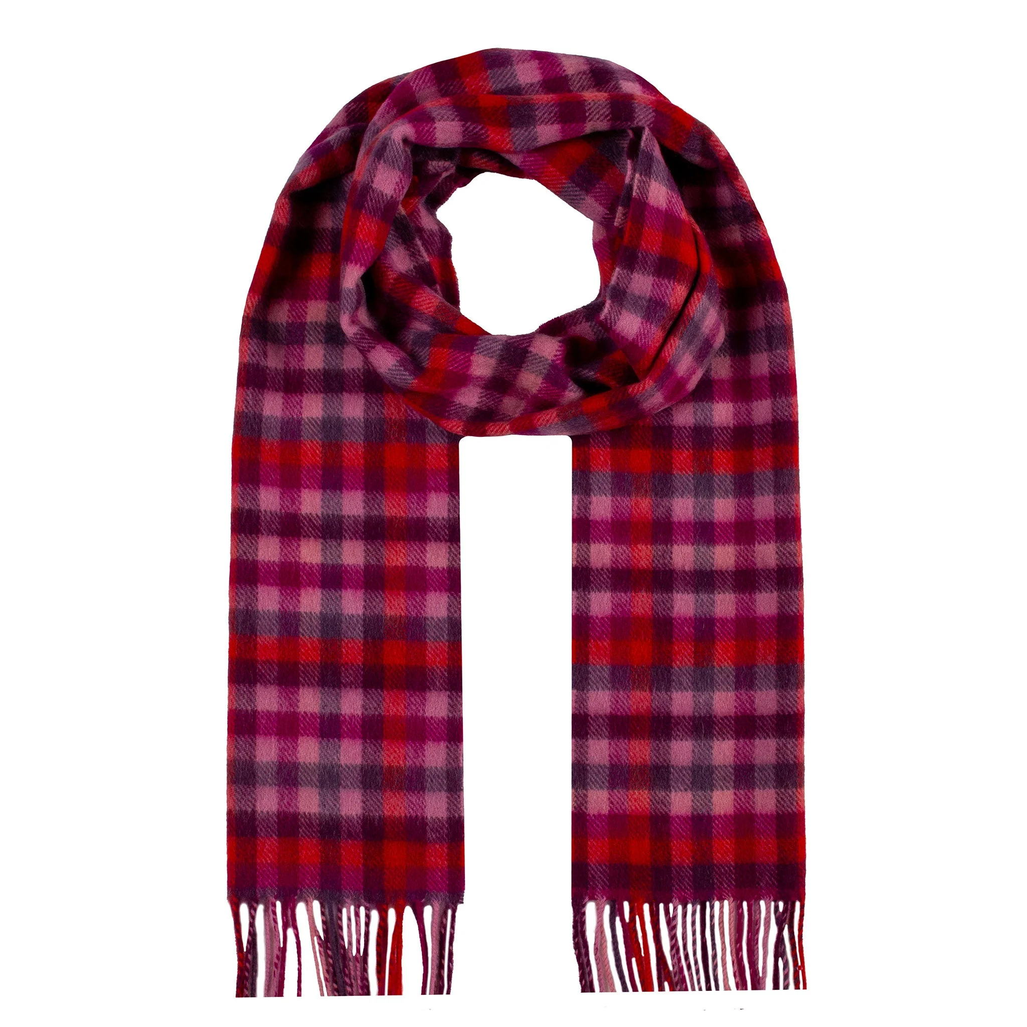 Heritage Plaid Check Cashmere Scarf with Tassels and Gift Box - Image 20