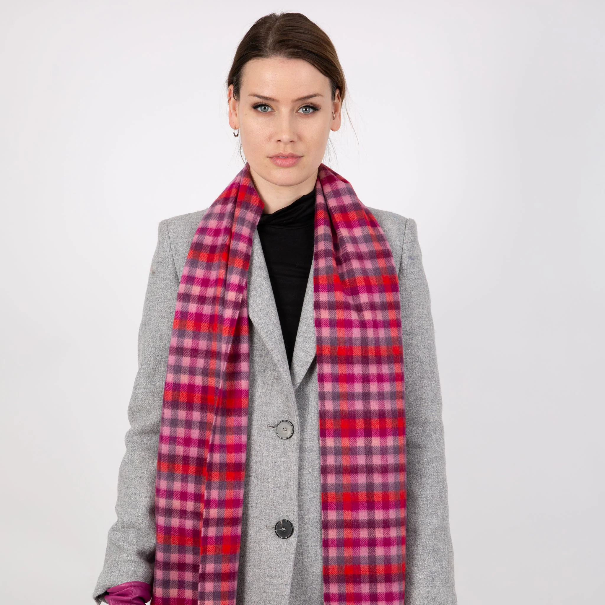 Heritage Plaid Check Cashmere Scarf with Tassels and Gift Box - Image 23