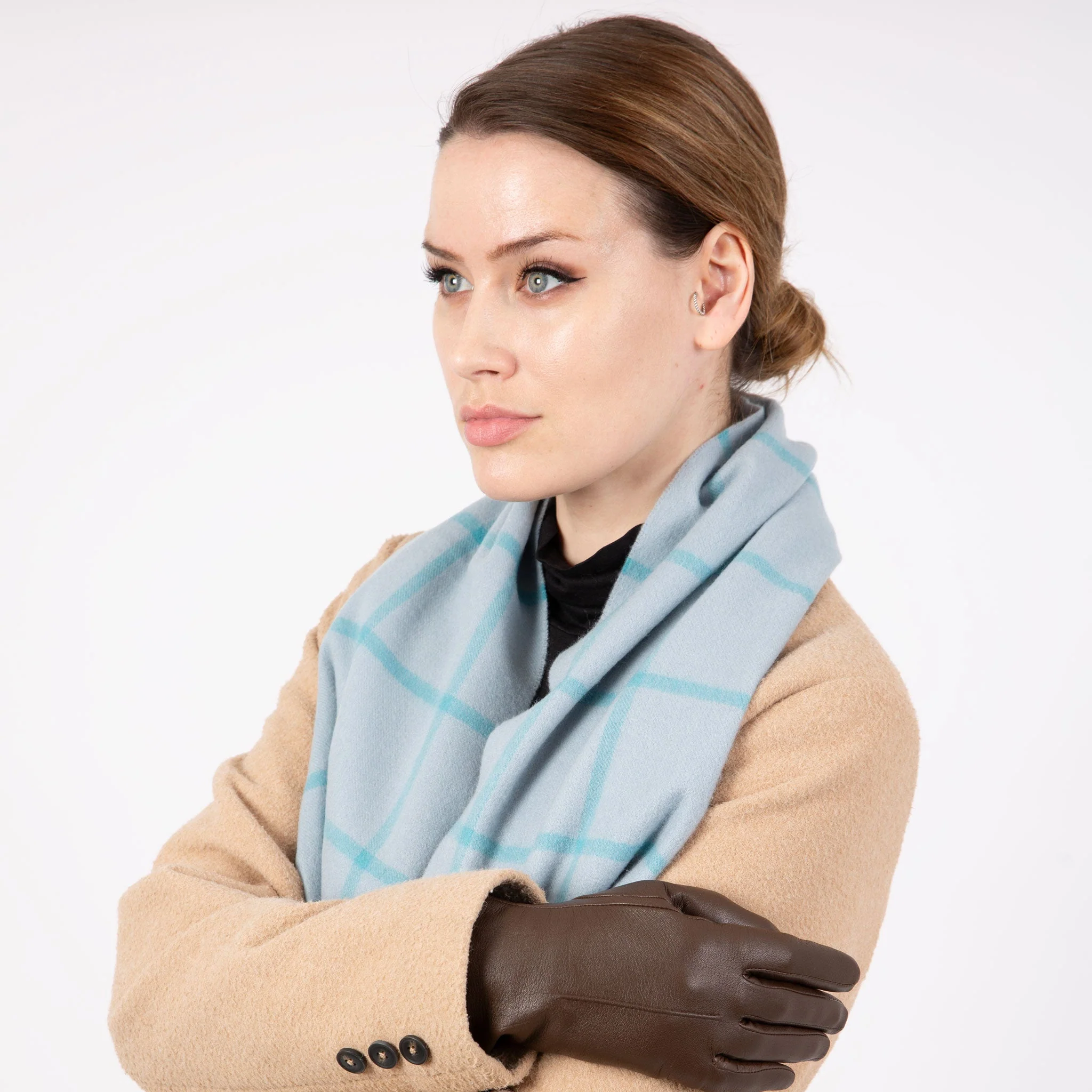 Heritage Plaid Check Cashmere Scarf with Tassels and Gift Box - Image 27