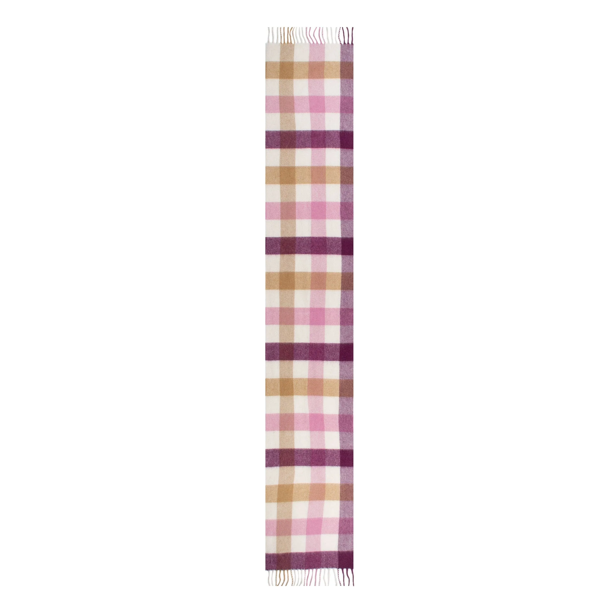Heritage Plaid Check Cashmere Scarf with Tassels and Gift Box - Image 35