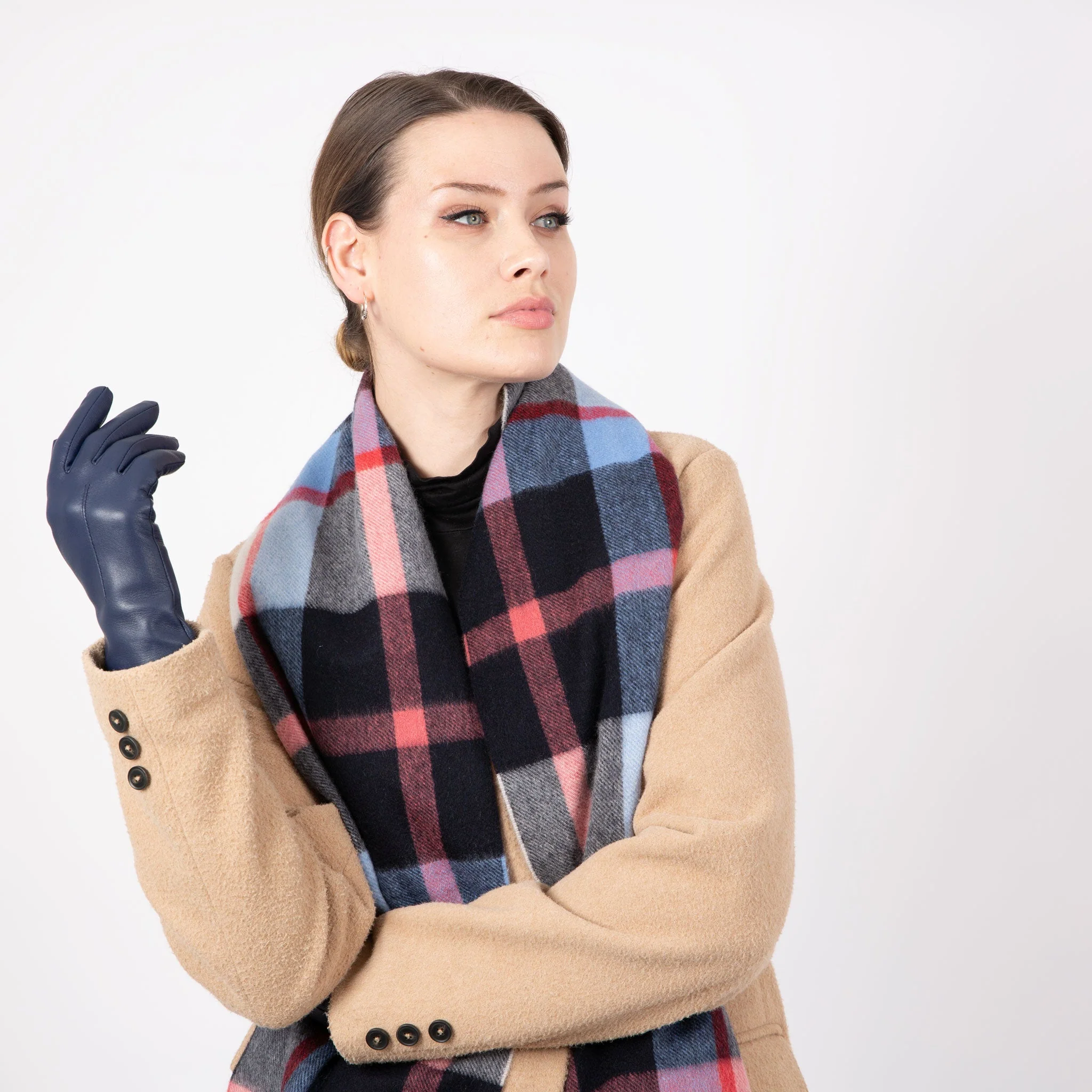 Heritage Plaid Check Cashmere Scarf with Tassels and Gift Box - Image 49
