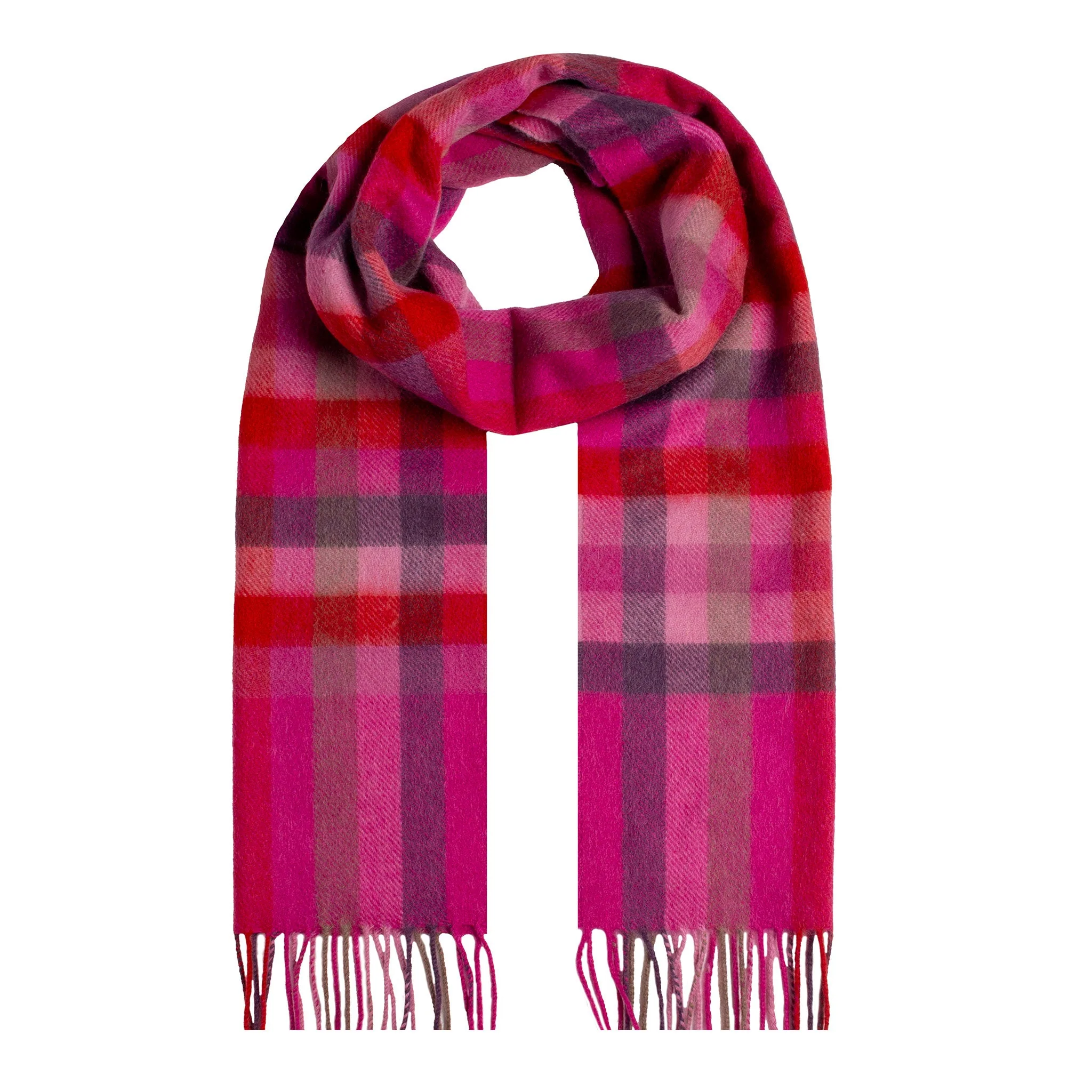 Heritage Plaid Check Cashmere Scarf with Tassels and Gift Box - Image 52