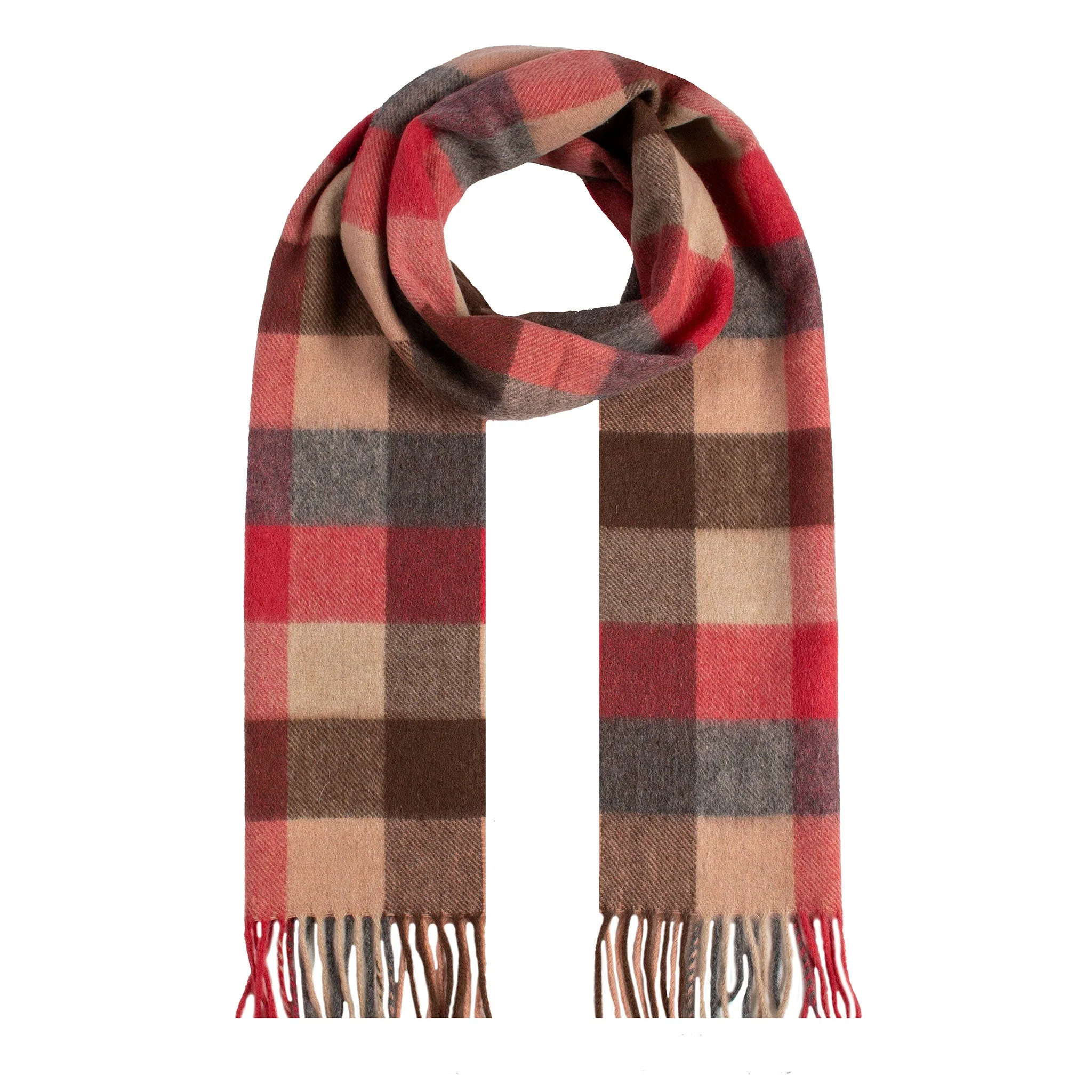 Heritage Plaid Check Cashmere Scarf with Tassels and Gift Box - Image 56