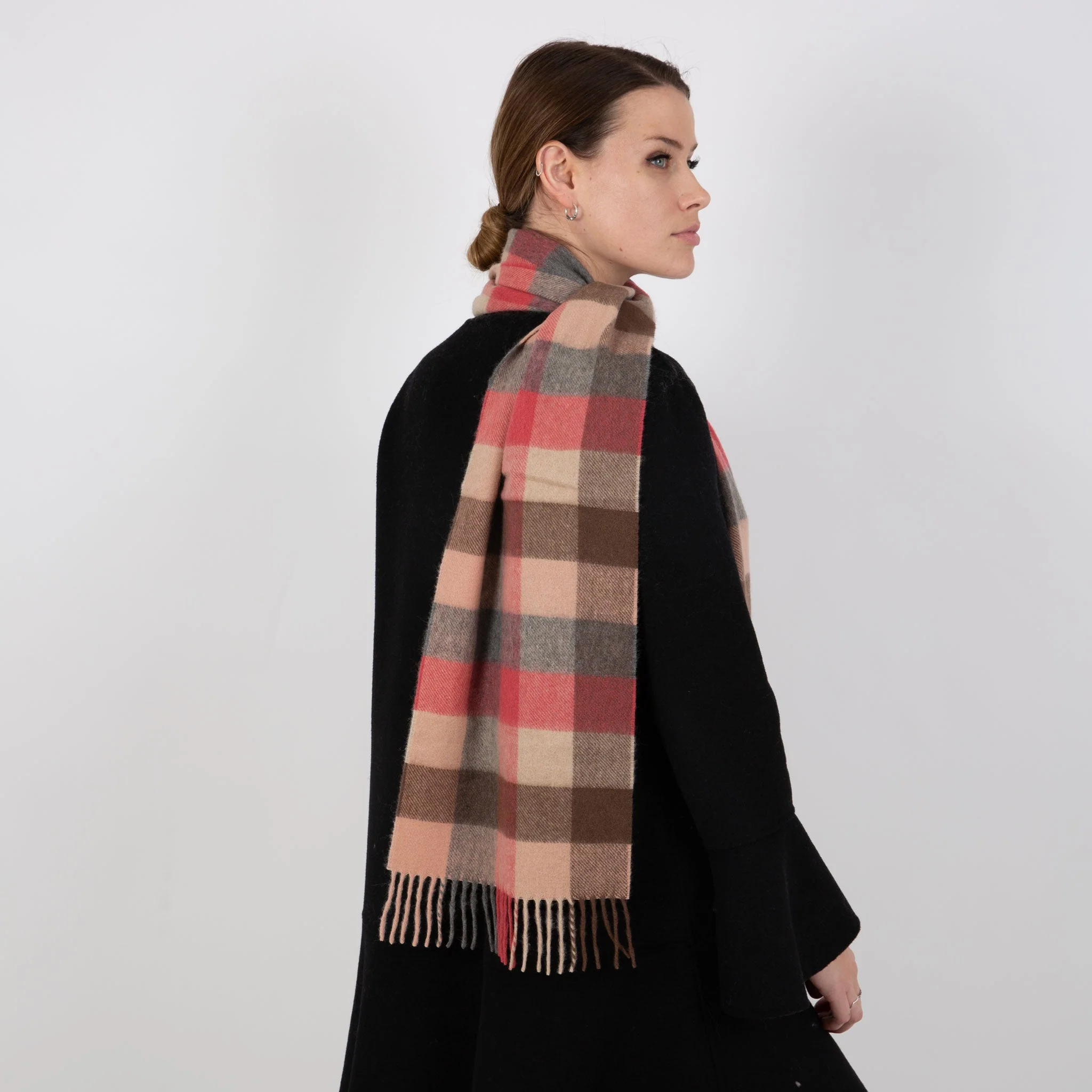 Heritage Plaid Check Cashmere Scarf with Tassels and Gift Box - Image 59