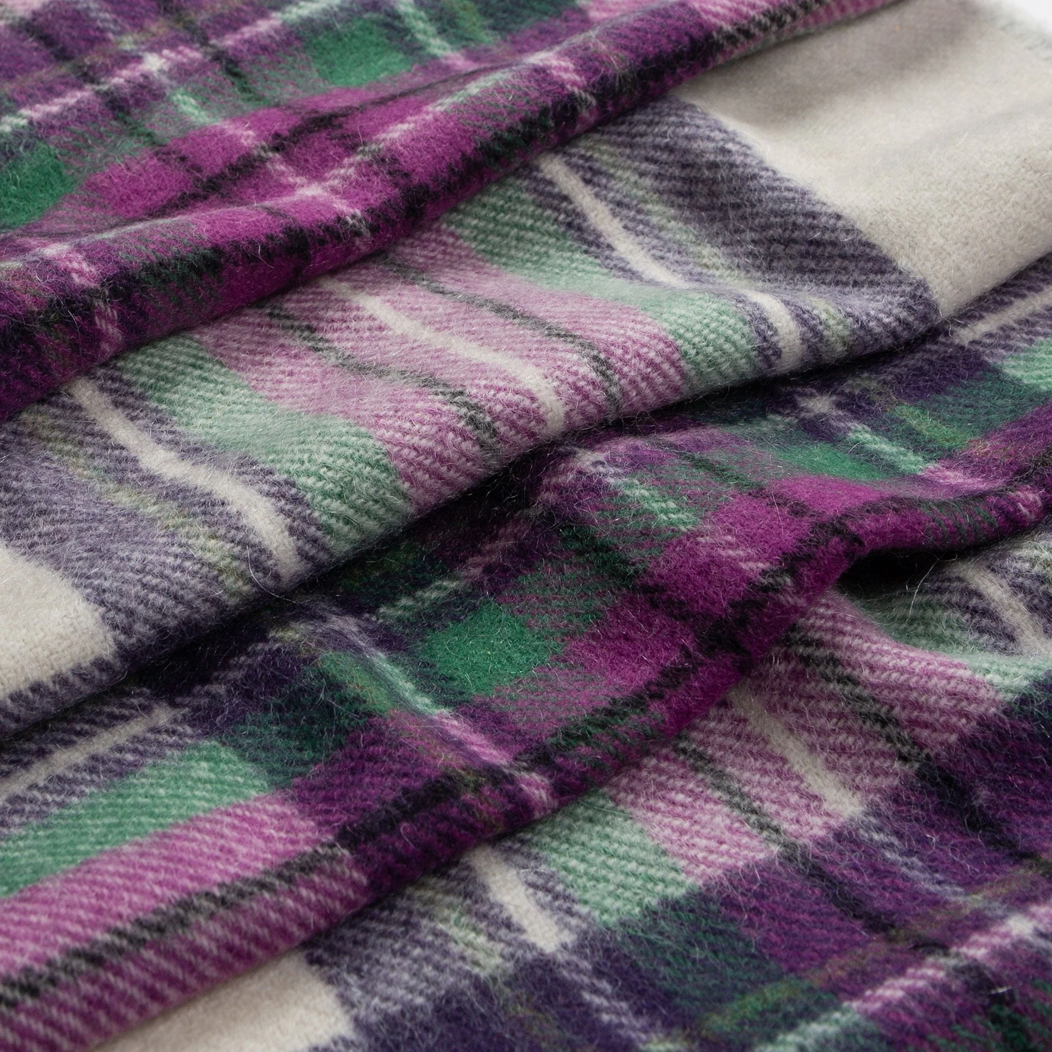 Heritage Plaid Check Cashmere Scarf with Tassels and Gift Box - Image 67