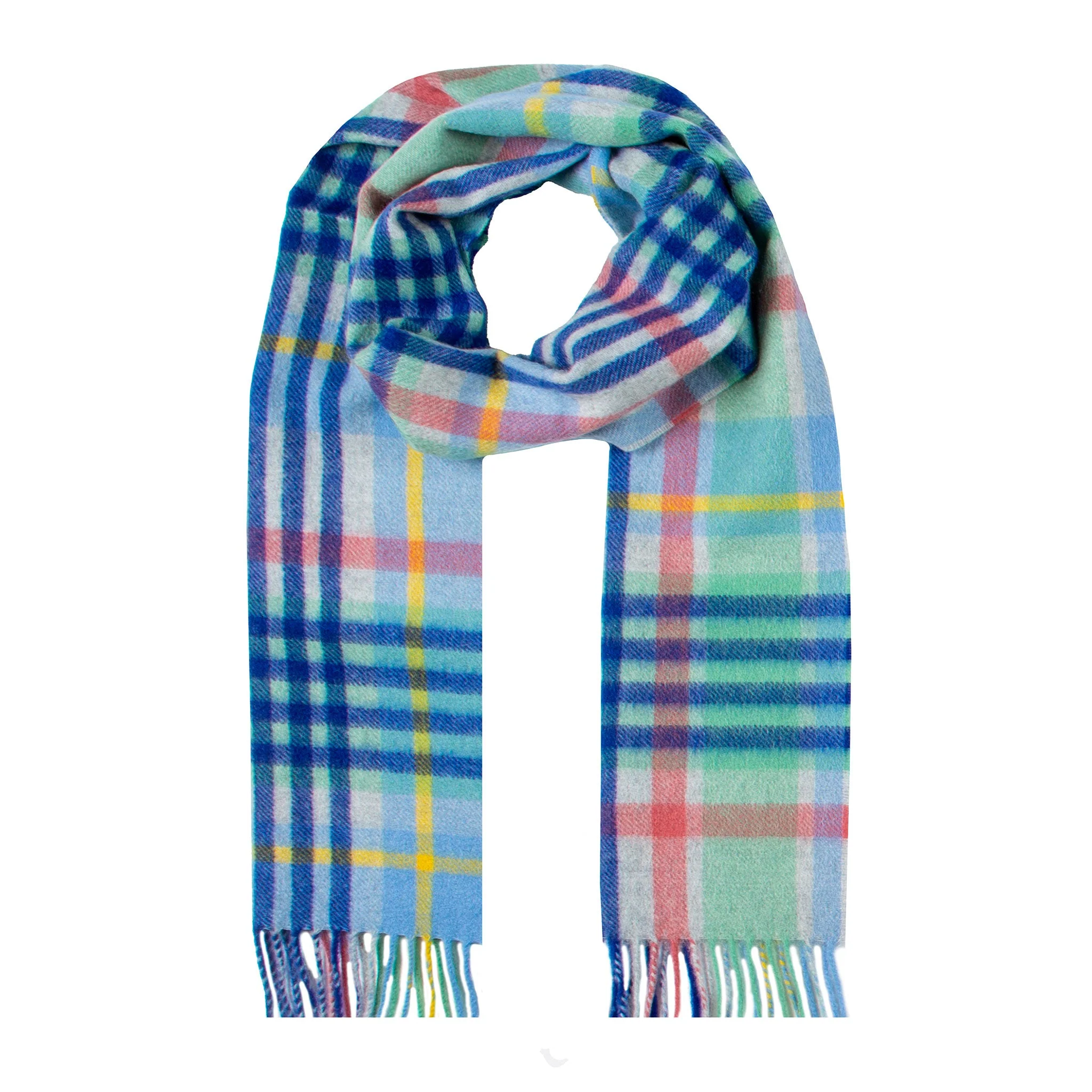 Heritage Plaid Check Cashmere Scarf with Tassels and Gift Box - Image 7