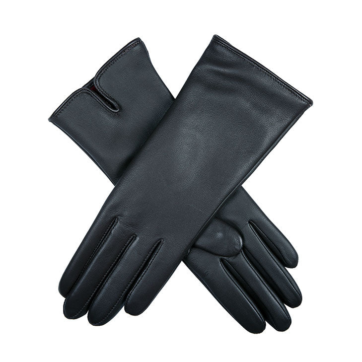 Women’s Heritage Touchscreen Cashmere-Lined Leather Gloves - Image 3