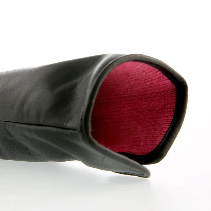 Women’s Heritage Touchscreen Cashmere-Lined Leather Gloves - Image 5