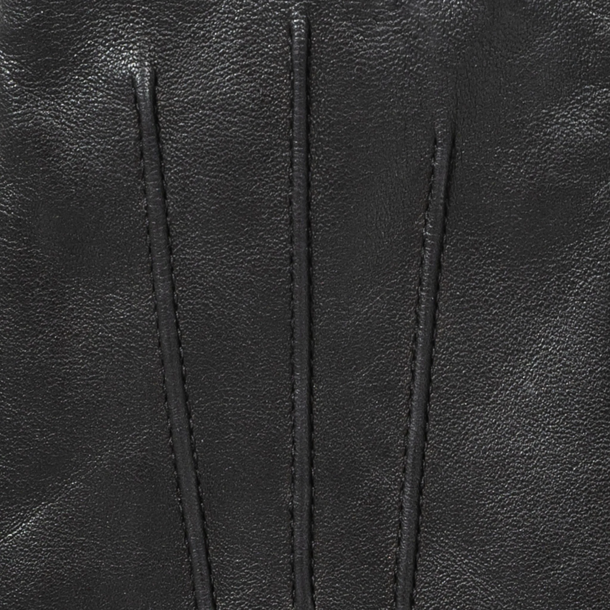Women’s Touchscreen Three-Point Cashmere-Lined Leather Gloves - Image 12