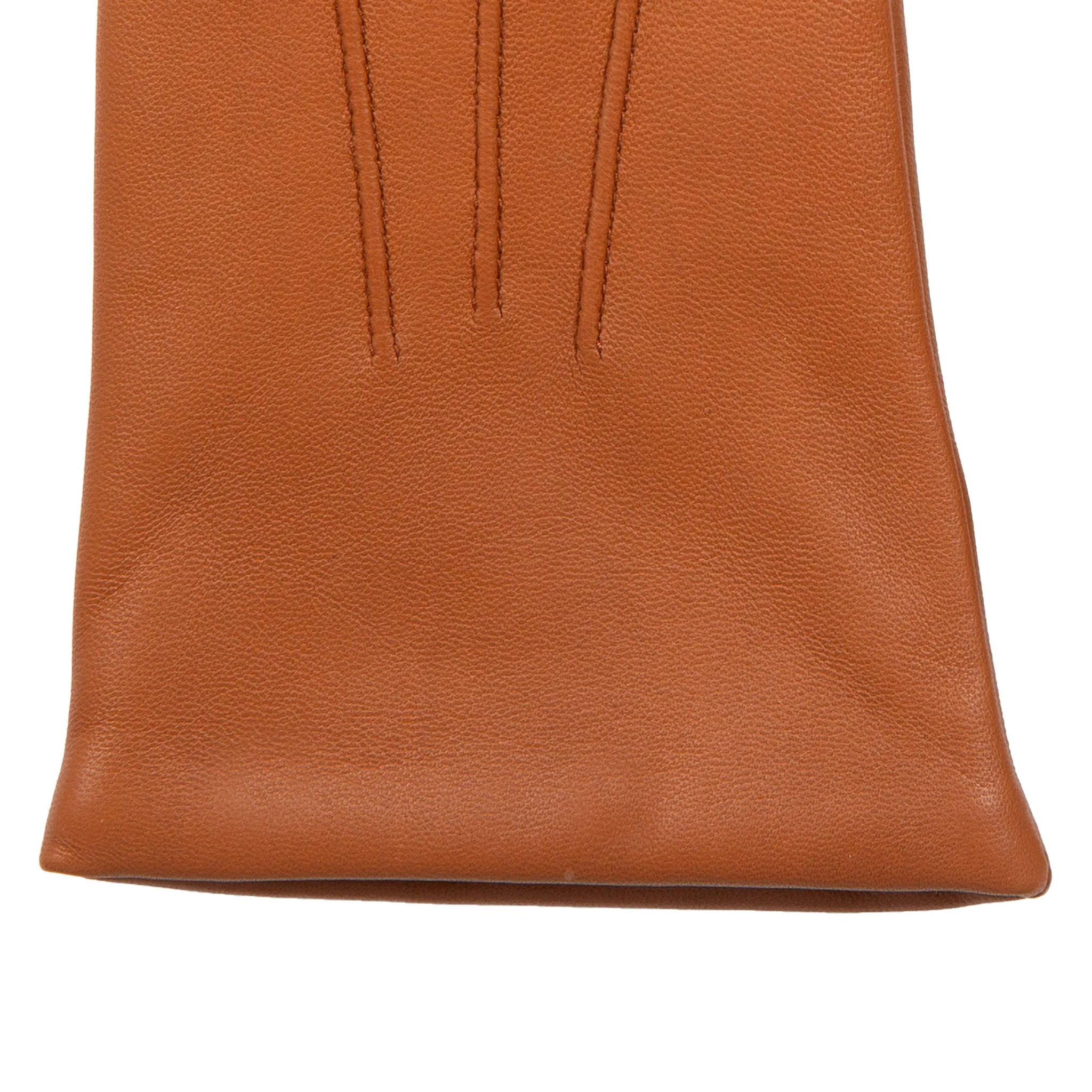 Women’s Touchscreen Three-Point Cashmere-Lined Leather Gloves - Image 20