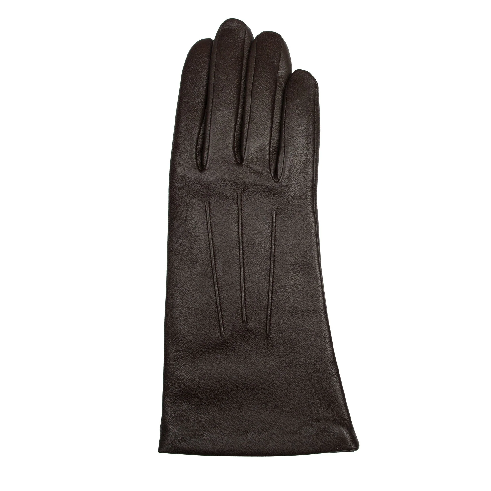 Women’s Touchscreen Three-Point Cashmere-Lined Leather Gloves - Image 30