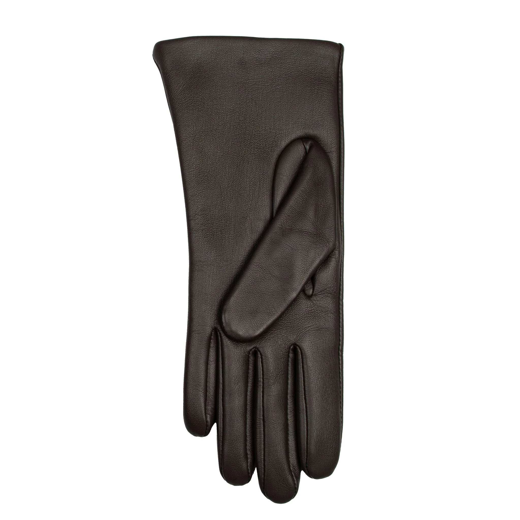 Women’s Touchscreen Three-Point Cashmere-Lined Leather Gloves - Image 32