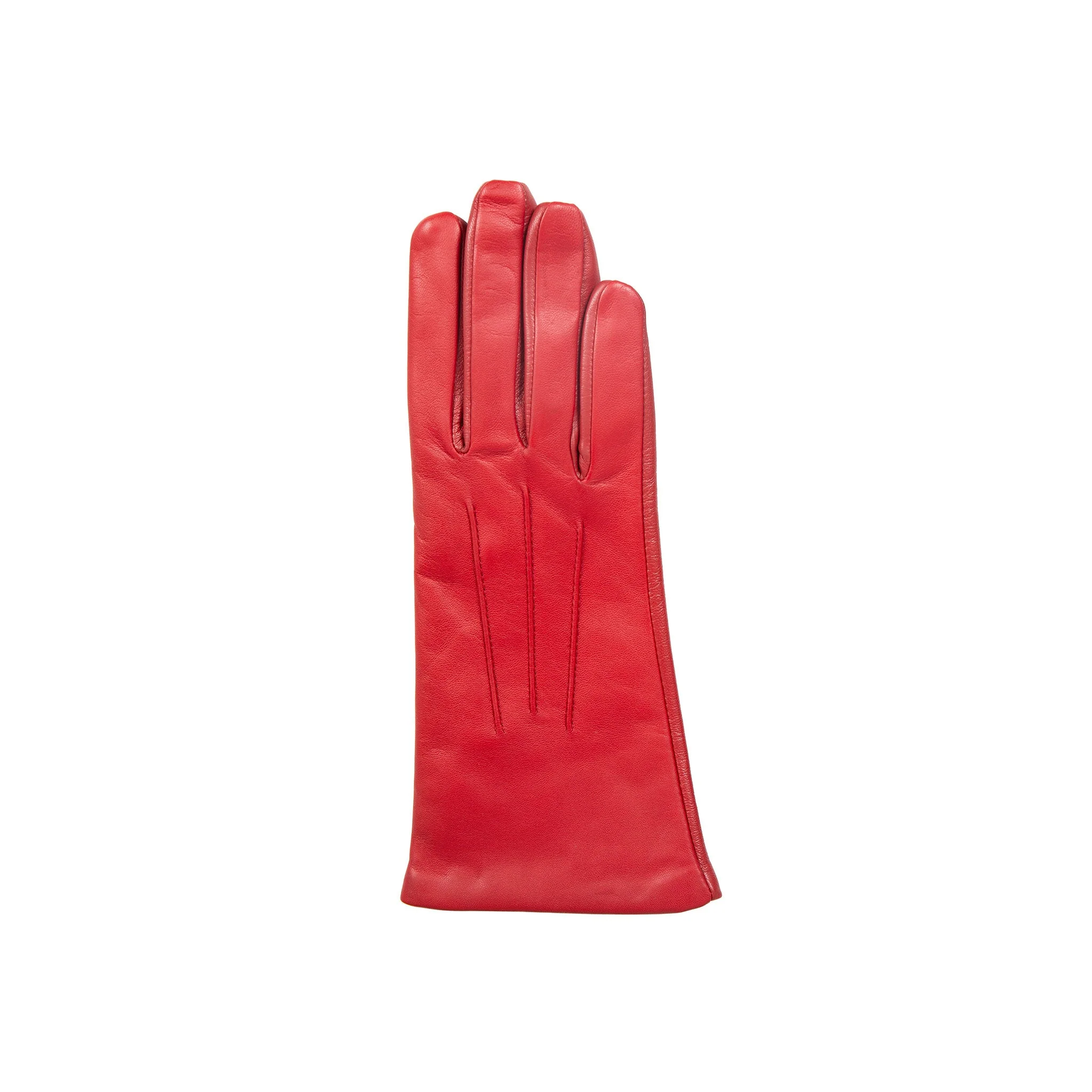 Women’s Touchscreen Three-Point Cashmere-Lined Leather Gloves - Image 42