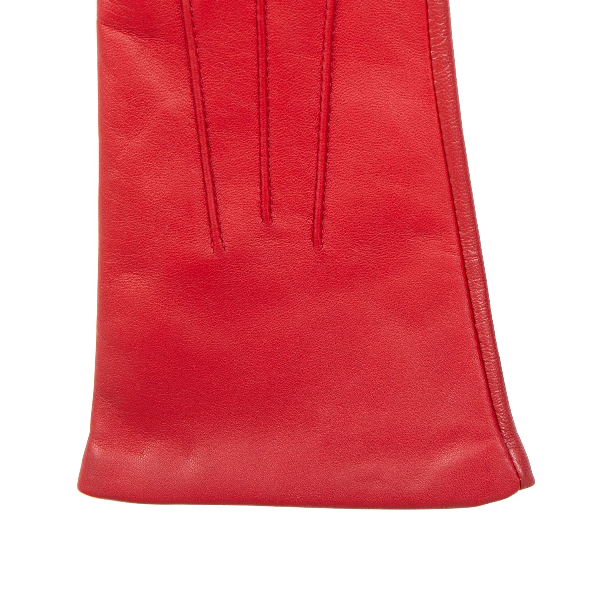 Women’s Touchscreen Three-Point Cashmere-Lined Leather Gloves - Image 43