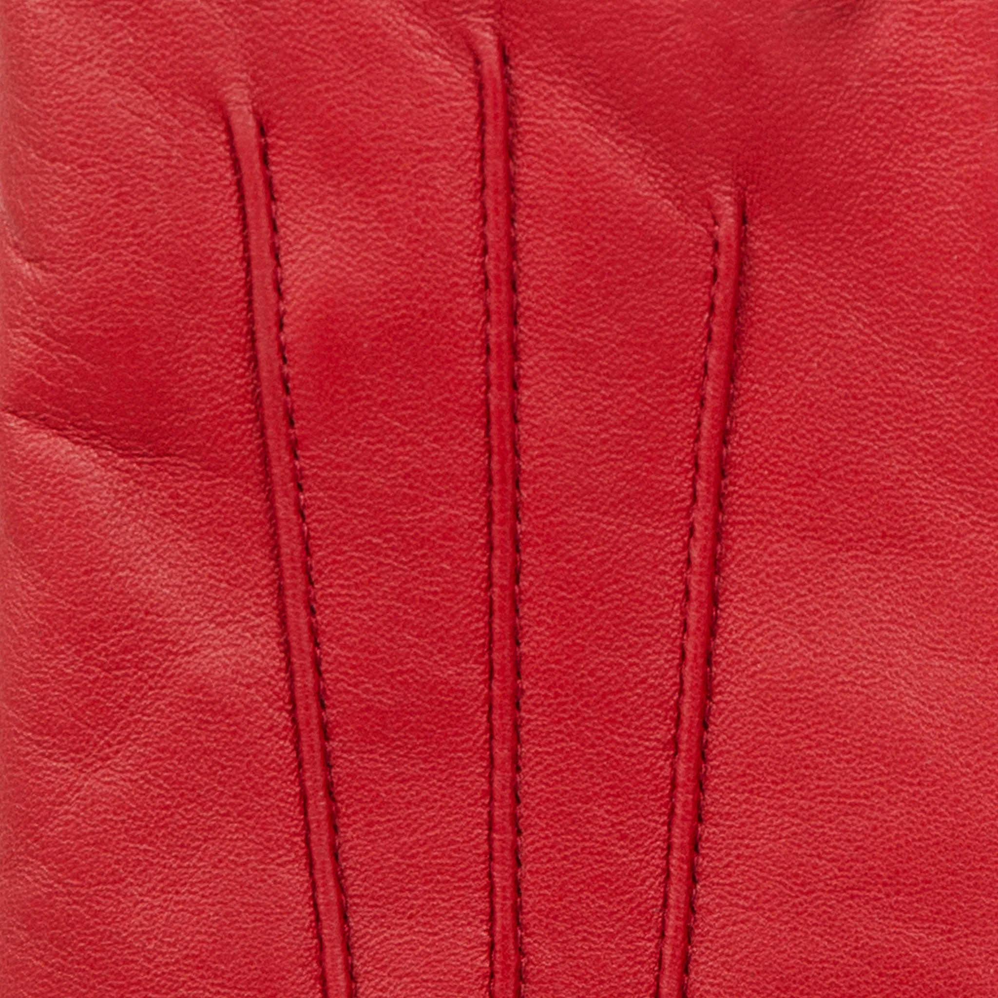 Women’s Touchscreen Three-Point Cashmere-Lined Leather Gloves - Image 48