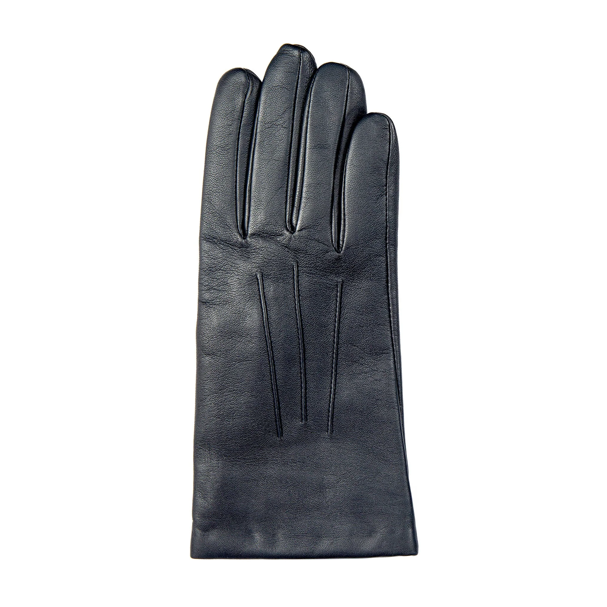 Women’s Touchscreen Three-Point Cashmere-Lined Leather Gloves - Image 52