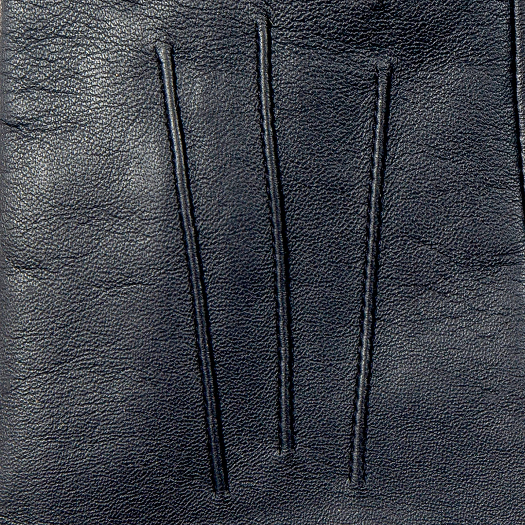 Women’s Touchscreen Three-Point Cashmere-Lined Leather Gloves - Image 57