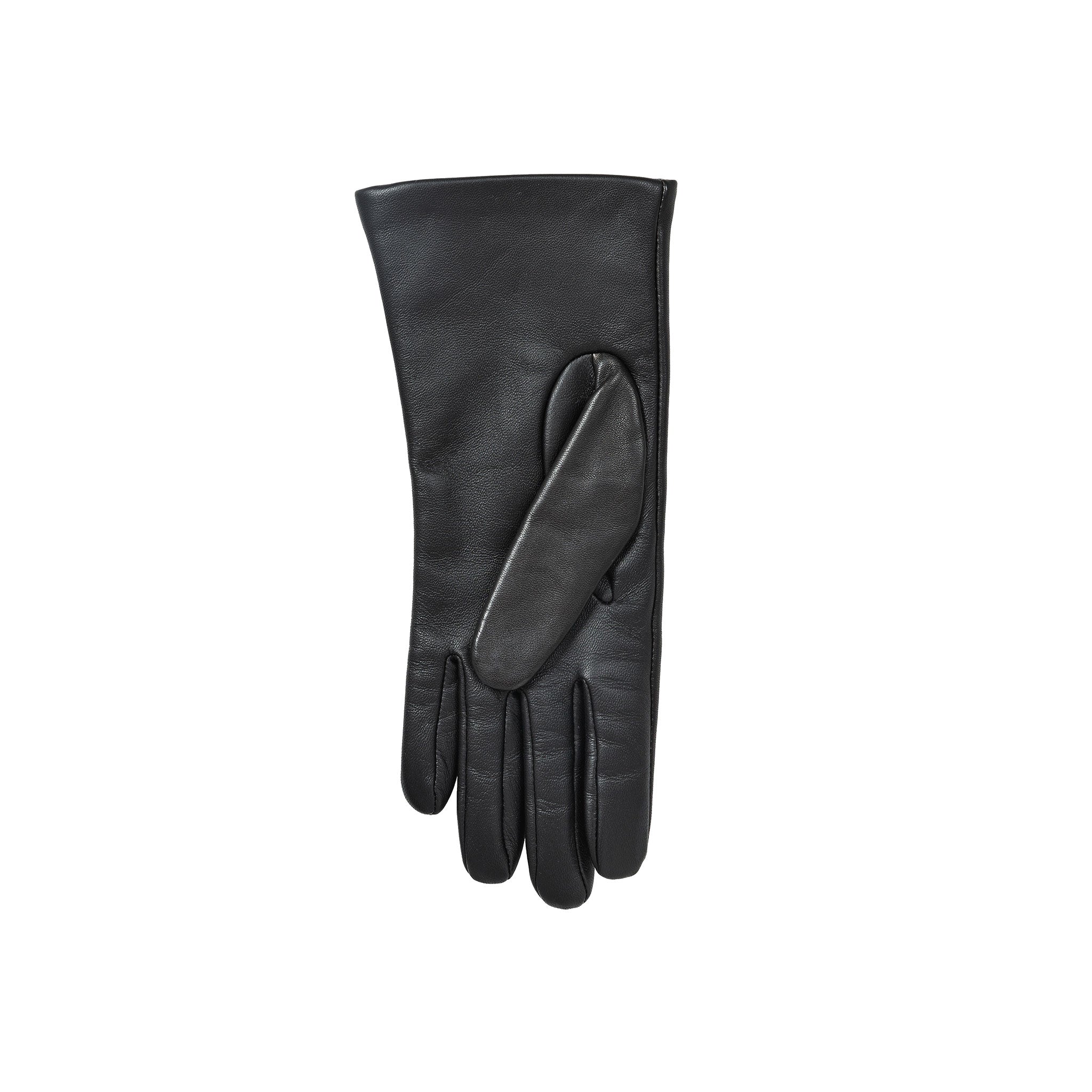 Women’s Touchscreen Three-Point Cashmere-Lined Leather Gloves - Image 8