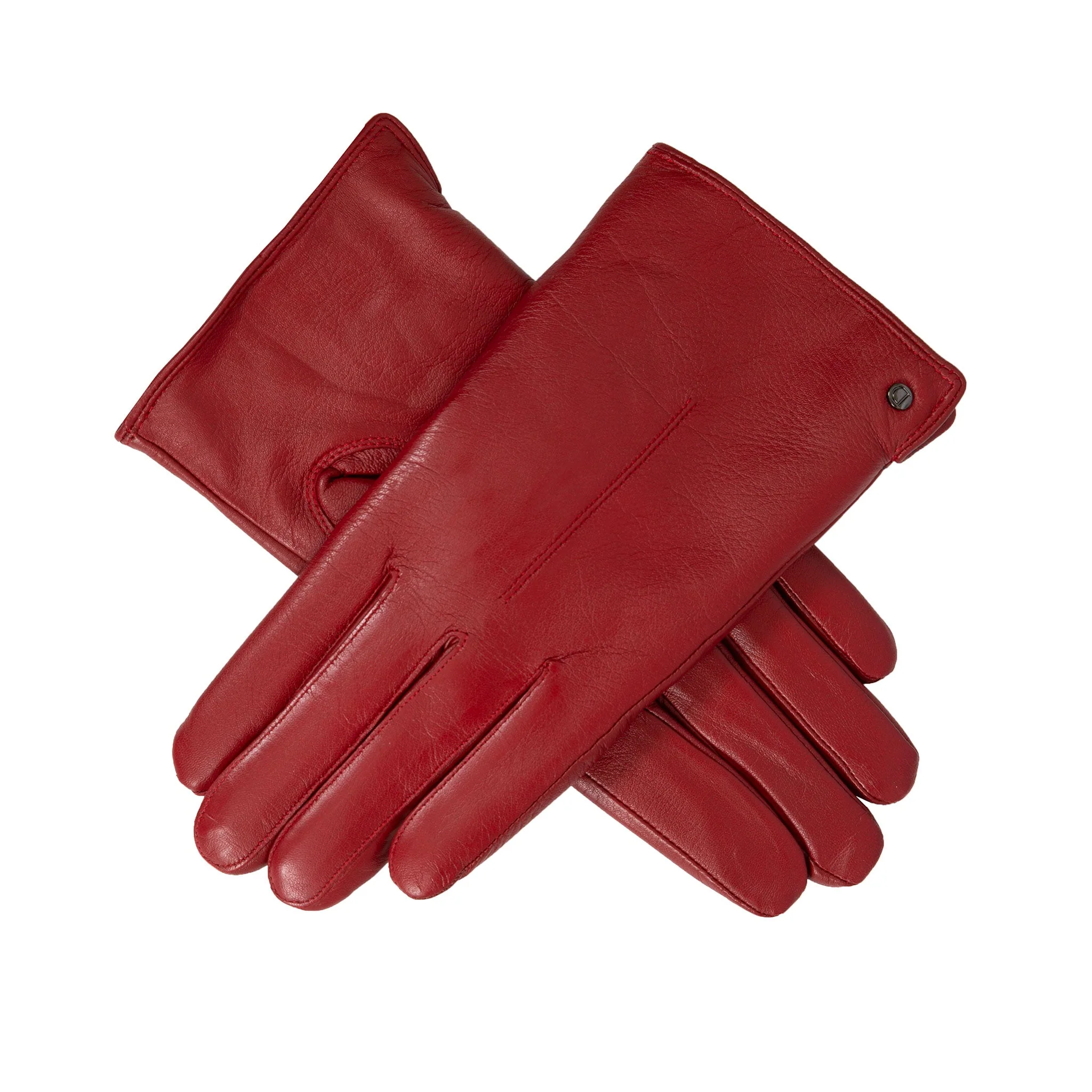 Women’s Touchscreen Single-Point Faux Fur-Lined Leather Gloves - Image 13