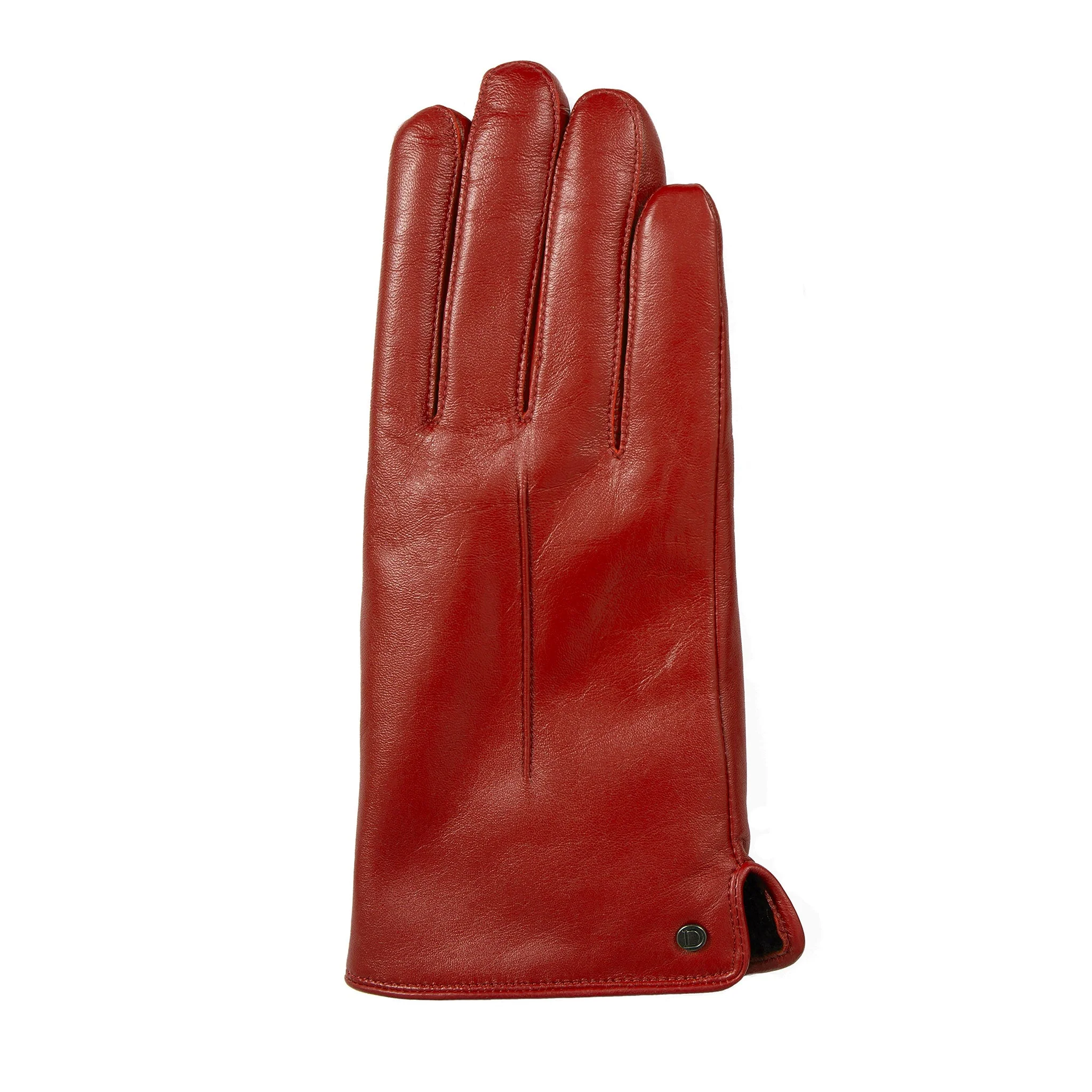 Women’s Touchscreen Single-Point Faux Fur-Lined Leather Gloves - Image 17