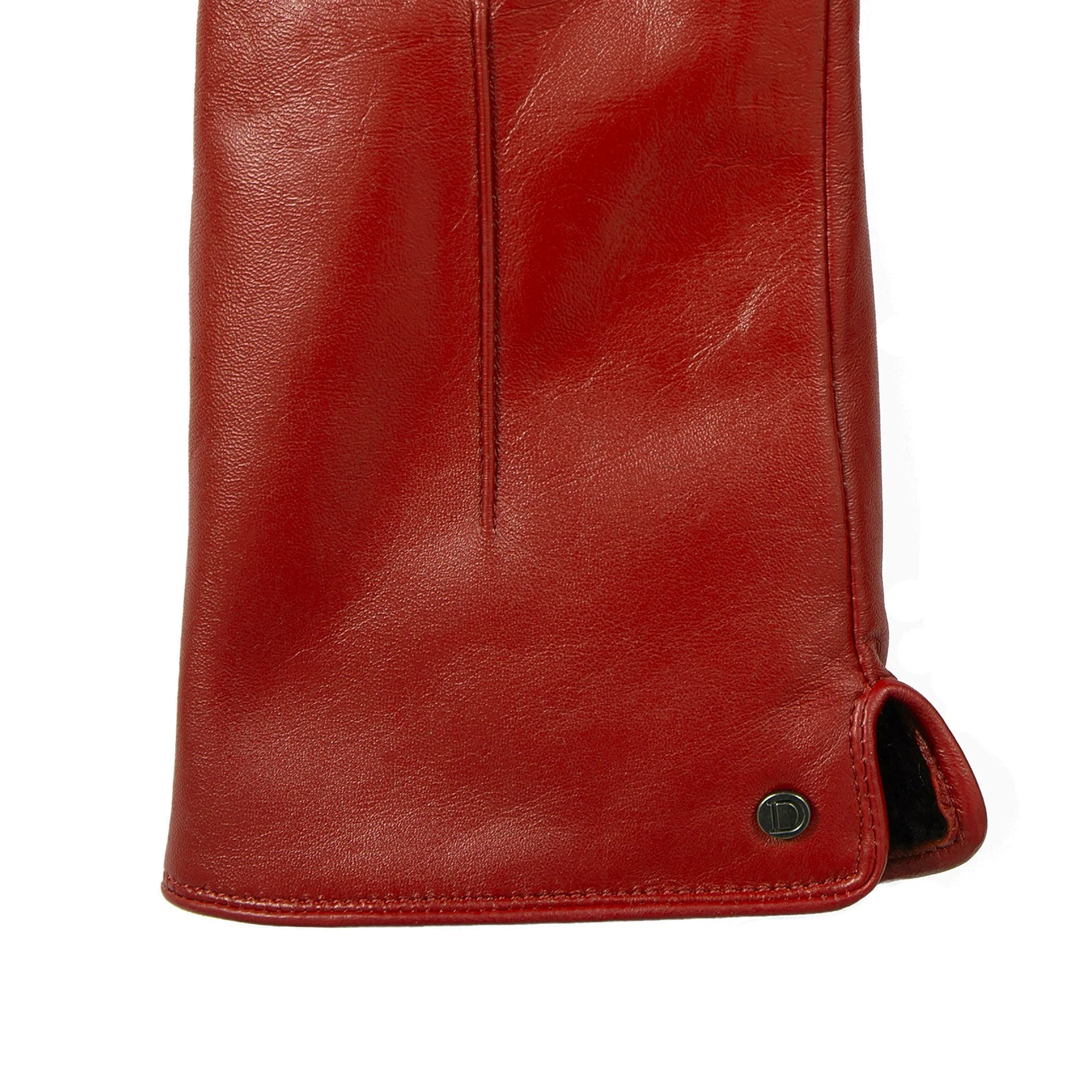 Women’s Touchscreen Single-Point Faux Fur-Lined Leather Gloves - Image 18