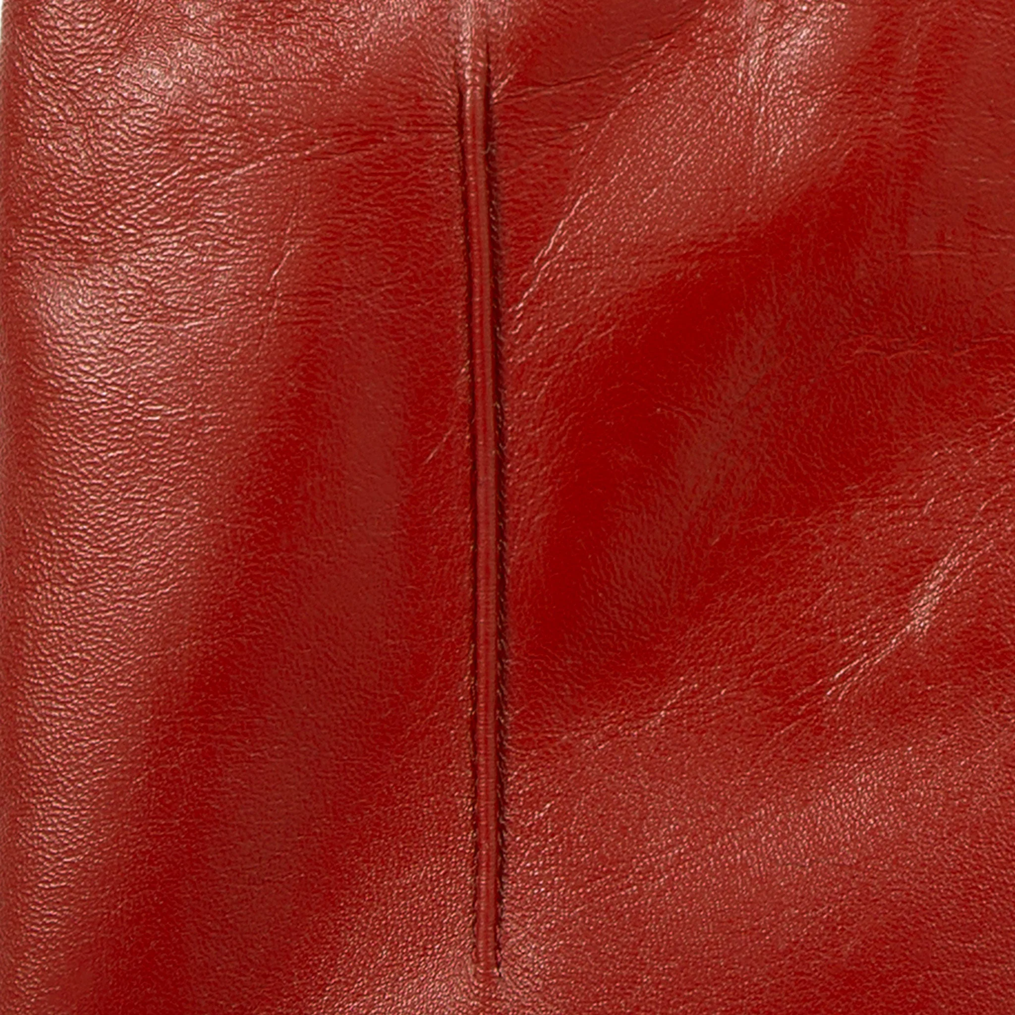 Women’s Touchscreen Single-Point Faux Fur-Lined Leather Gloves - Image 21