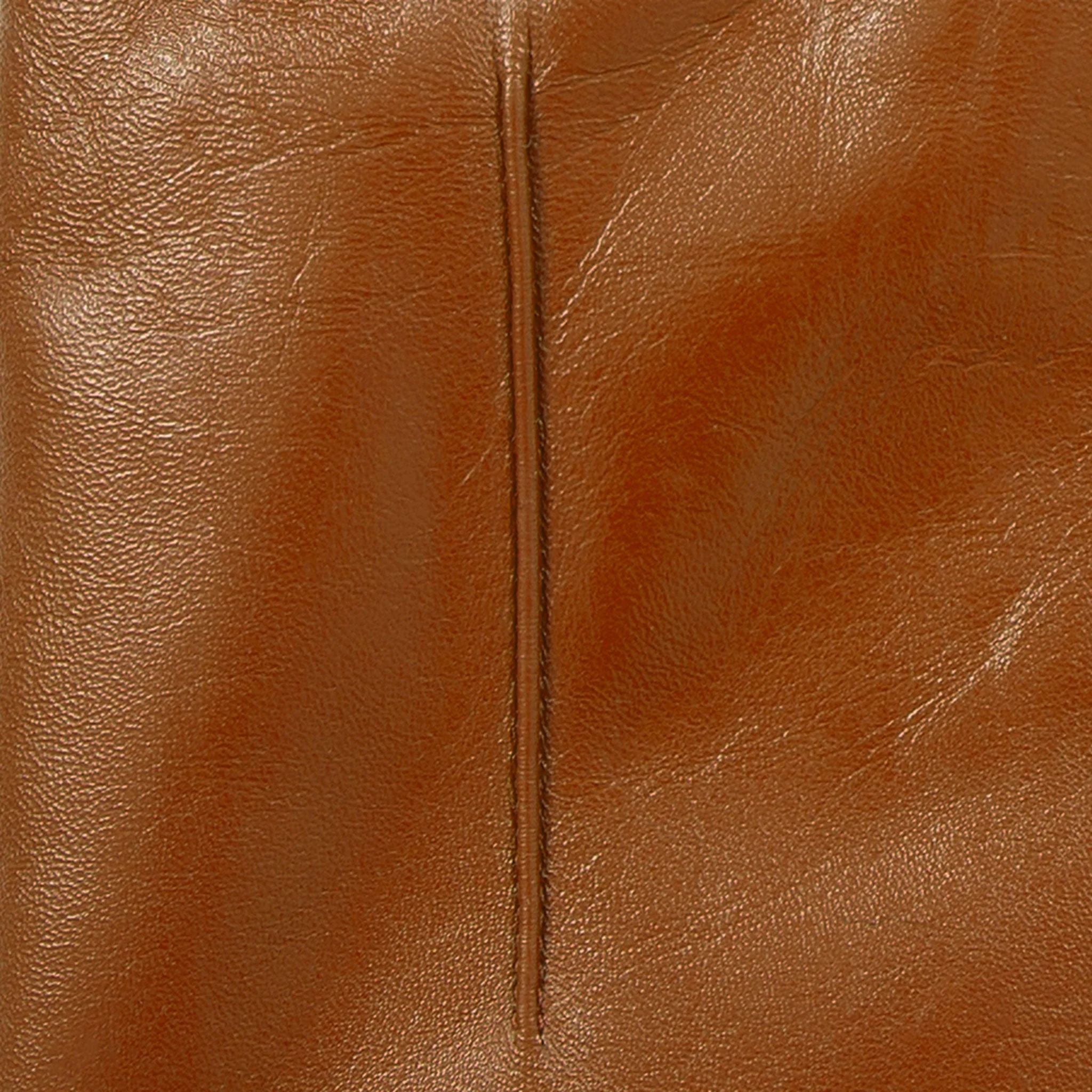 Women’s Touchscreen Single-Point Faux Fur-Lined Leather Gloves - Image 42