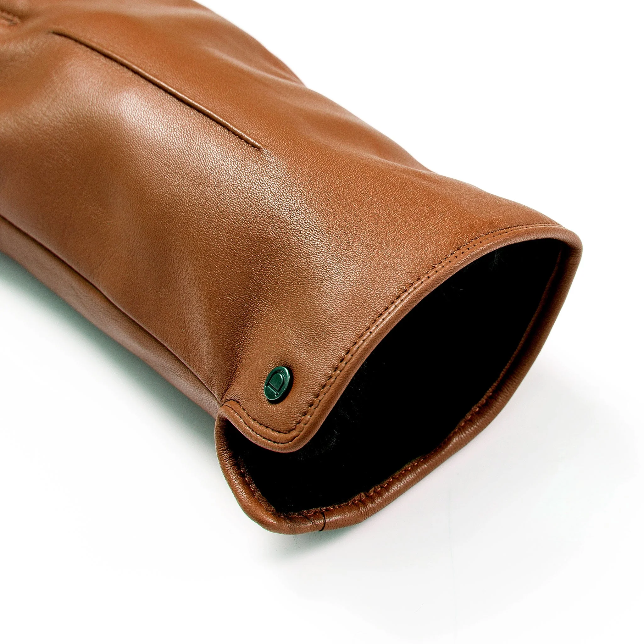Women’s Touchscreen Single-Point Faux Fur-Lined Leather Gloves - Image 43