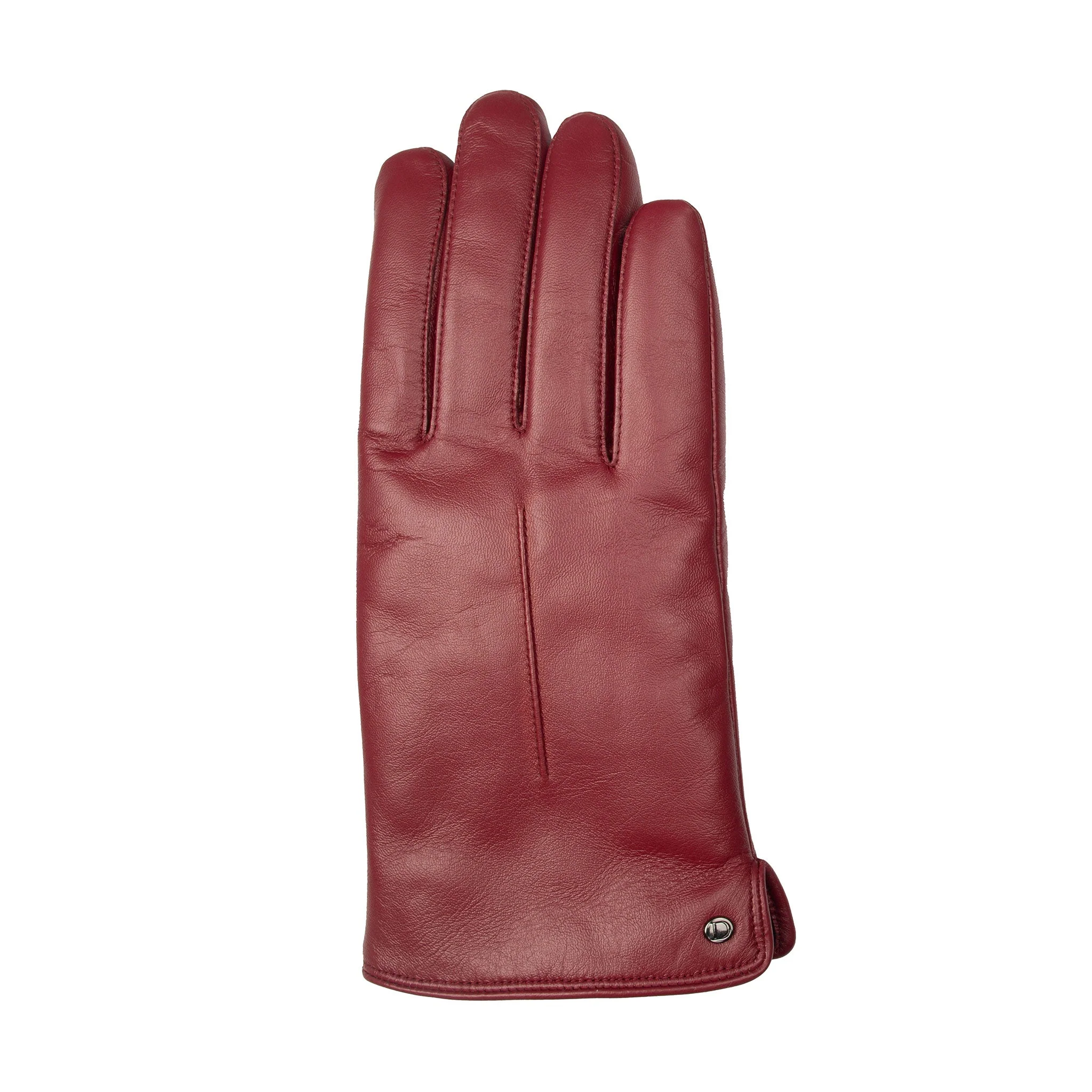 Women’s Touchscreen Single-Point Faux Fur-Lined Leather Gloves - Image 5