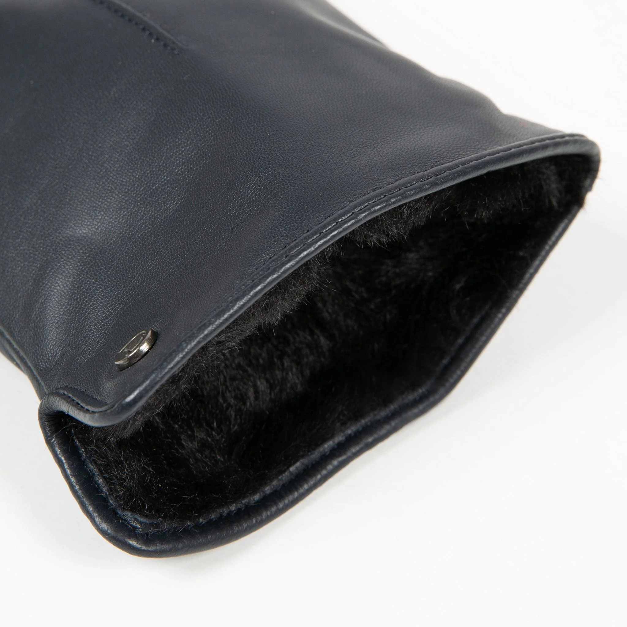 Women’s Touchscreen Single-Point Faux Fur-Lined Leather Gloves - Image 52