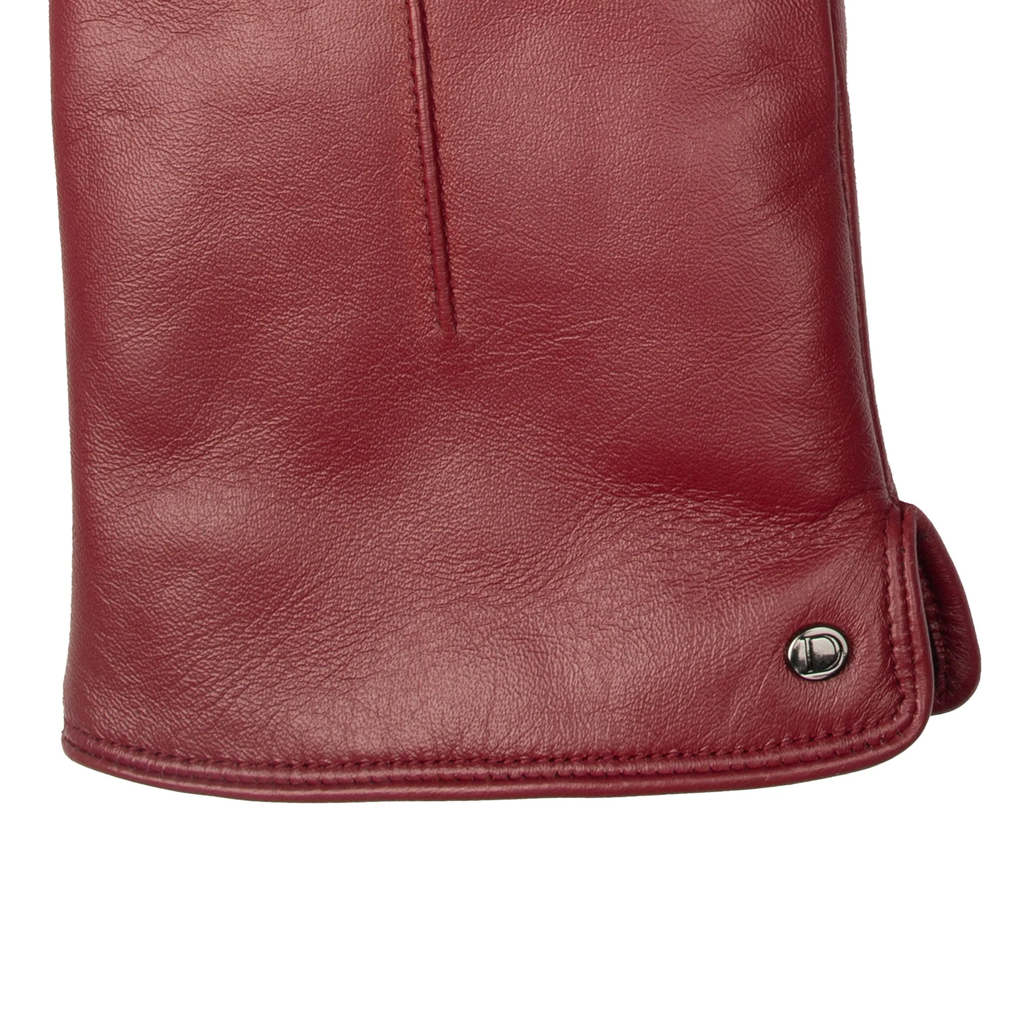 Women’s Touchscreen Single-Point Faux Fur-Lined Leather Gloves - Image 6
