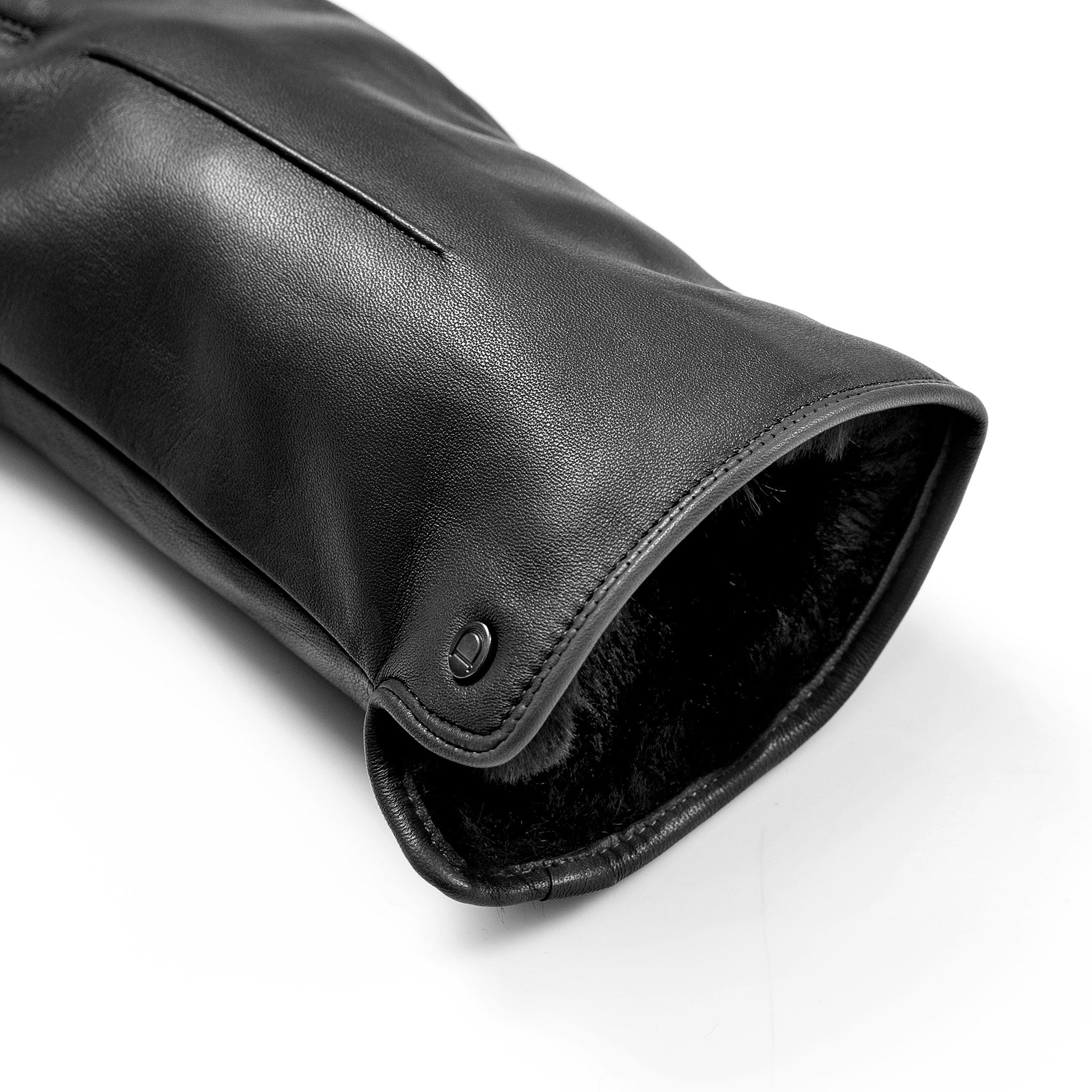 Women’s Touchscreen Single-Point Faux Fur-Lined Leather Gloves - Image 63
