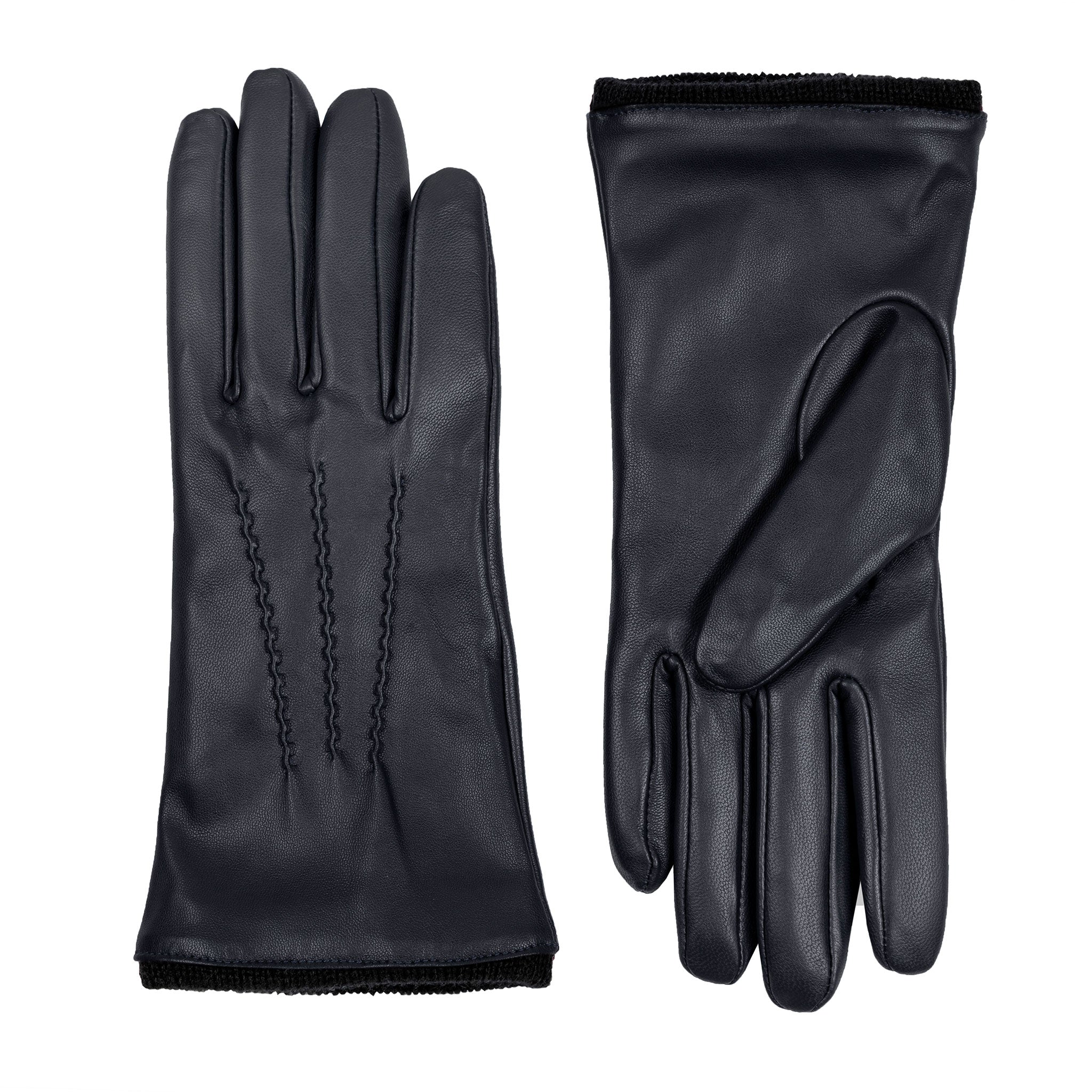 Women’s Heritage Touchscreen Handsewn Three-Point Cashmere-Lined Leather Gloves - Image 12