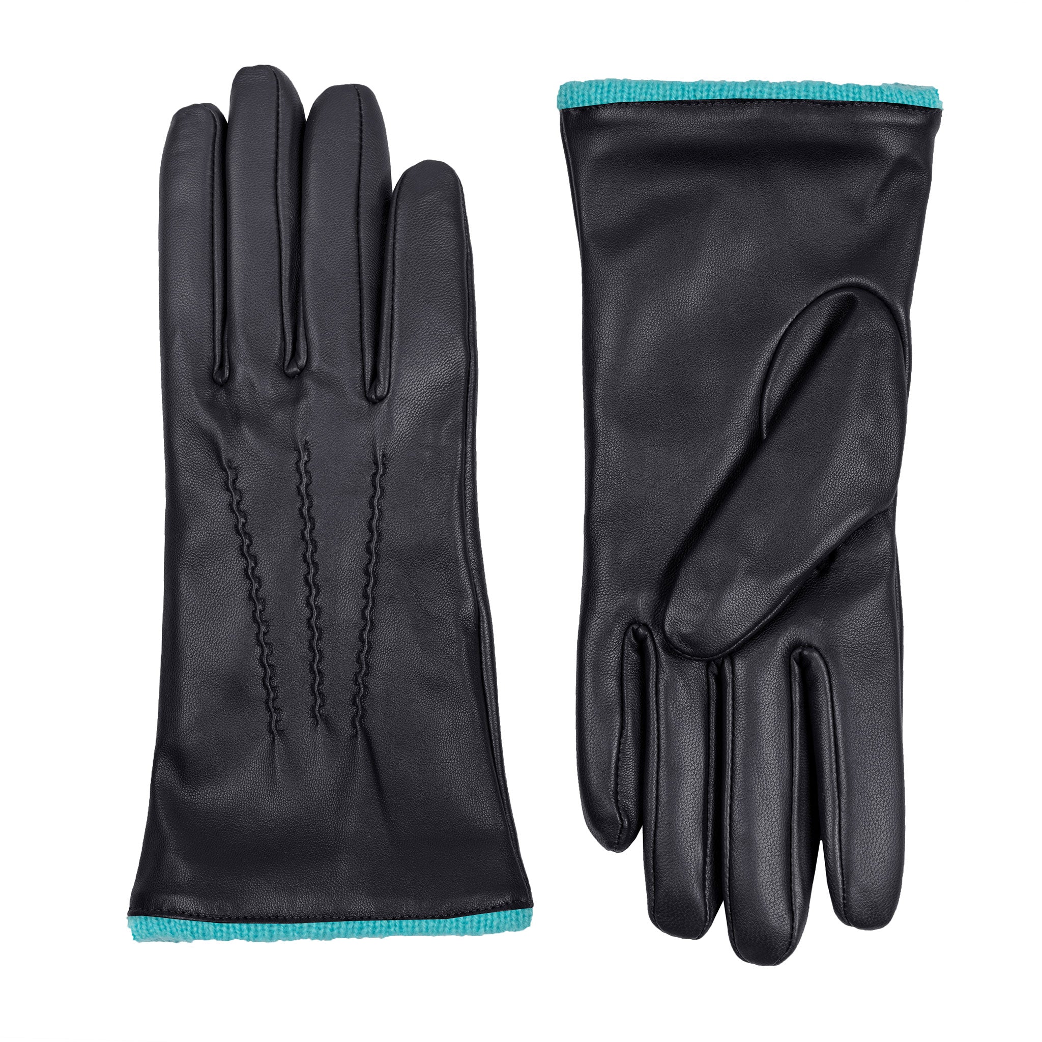 Women’s Heritage Touchscreen Handsewn Three-Point Cashmere-Lined Leather Gloves - Image 2