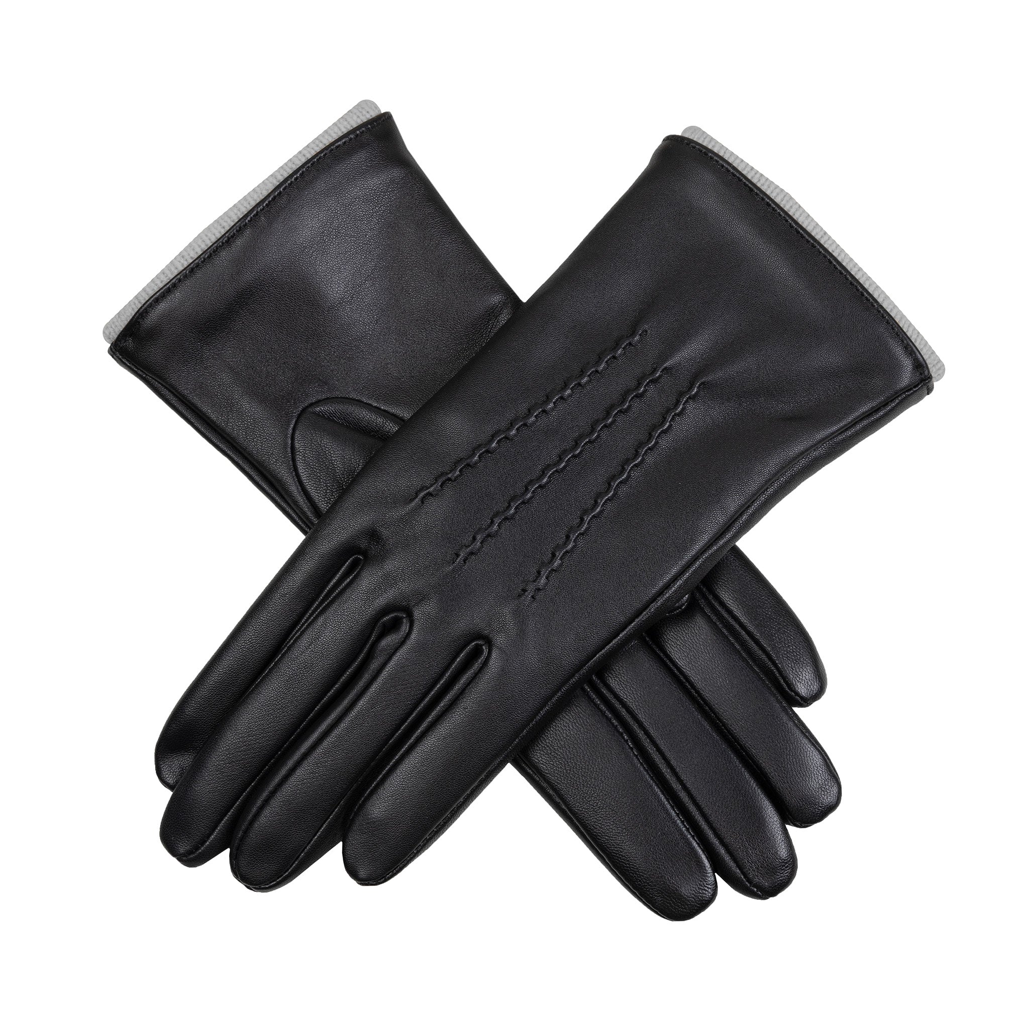 Women’s Heritage Touchscreen Handsewn Three-Point Cashmere-Lined Leather Gloves - Image 41