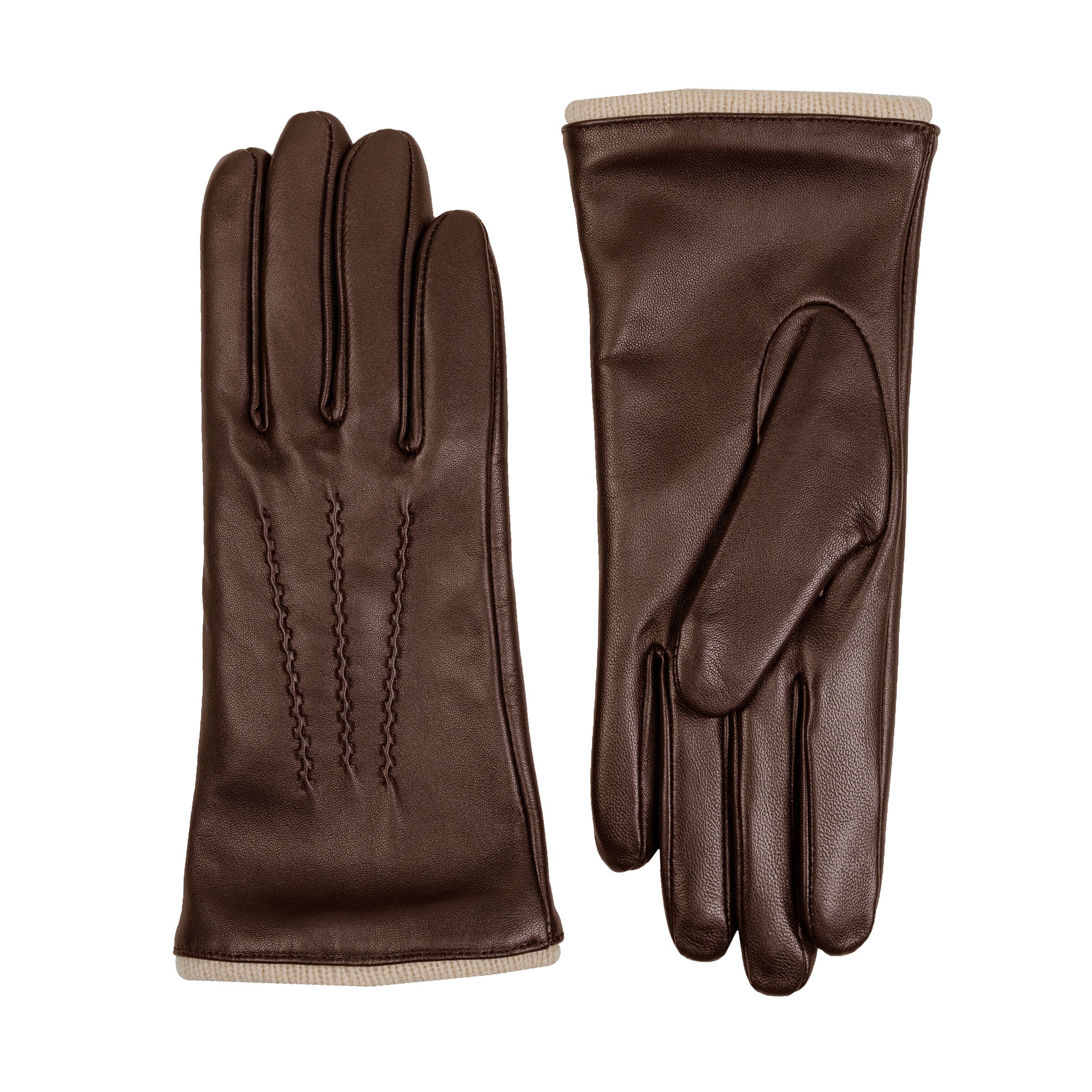Women’s Heritage Touchscreen Handsewn Three-Point Wool-Lined Leather Gloves - Image 107