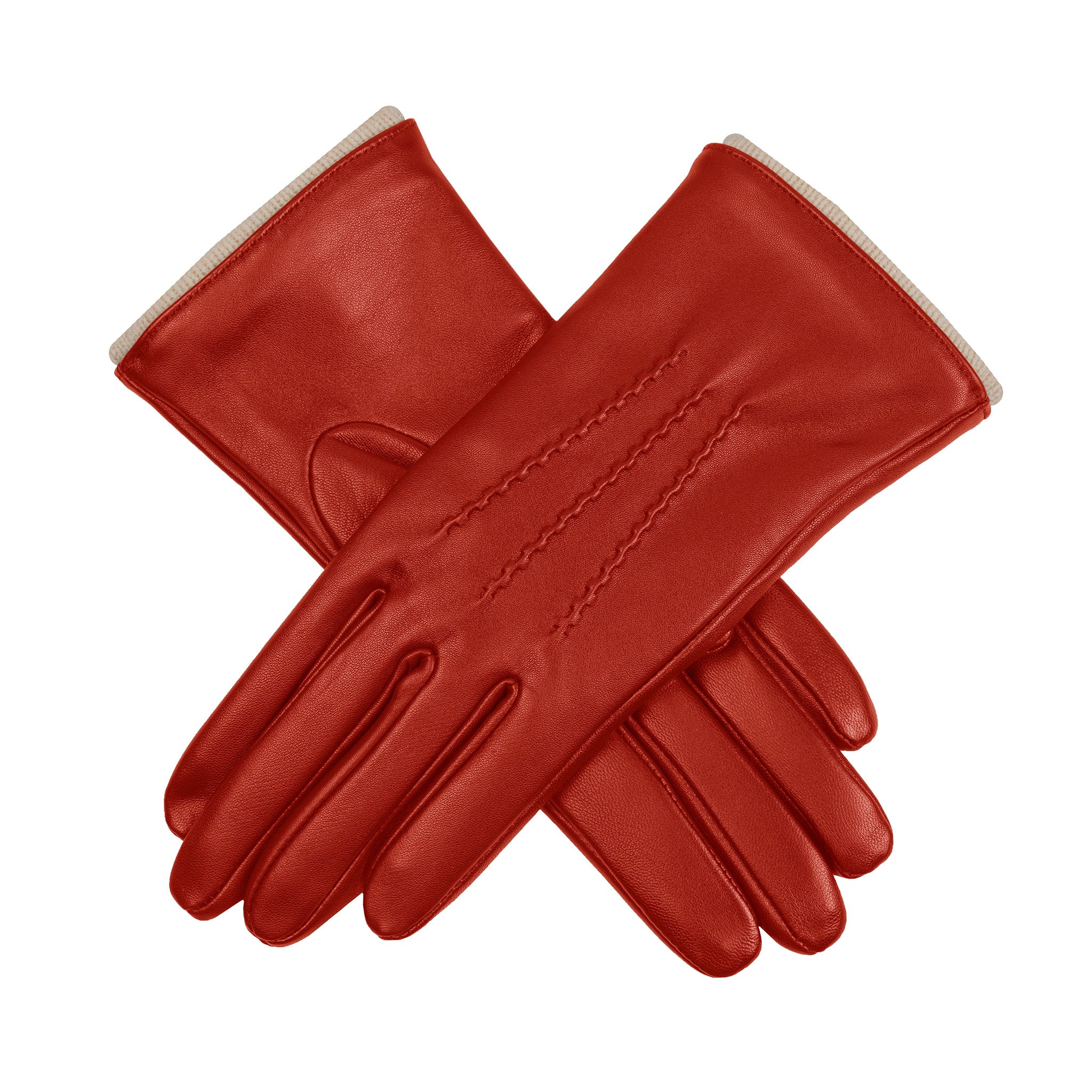 Women’s Heritage Touchscreen Handsewn Three-Point Wool-Lined Leather Gloves - Image 14
