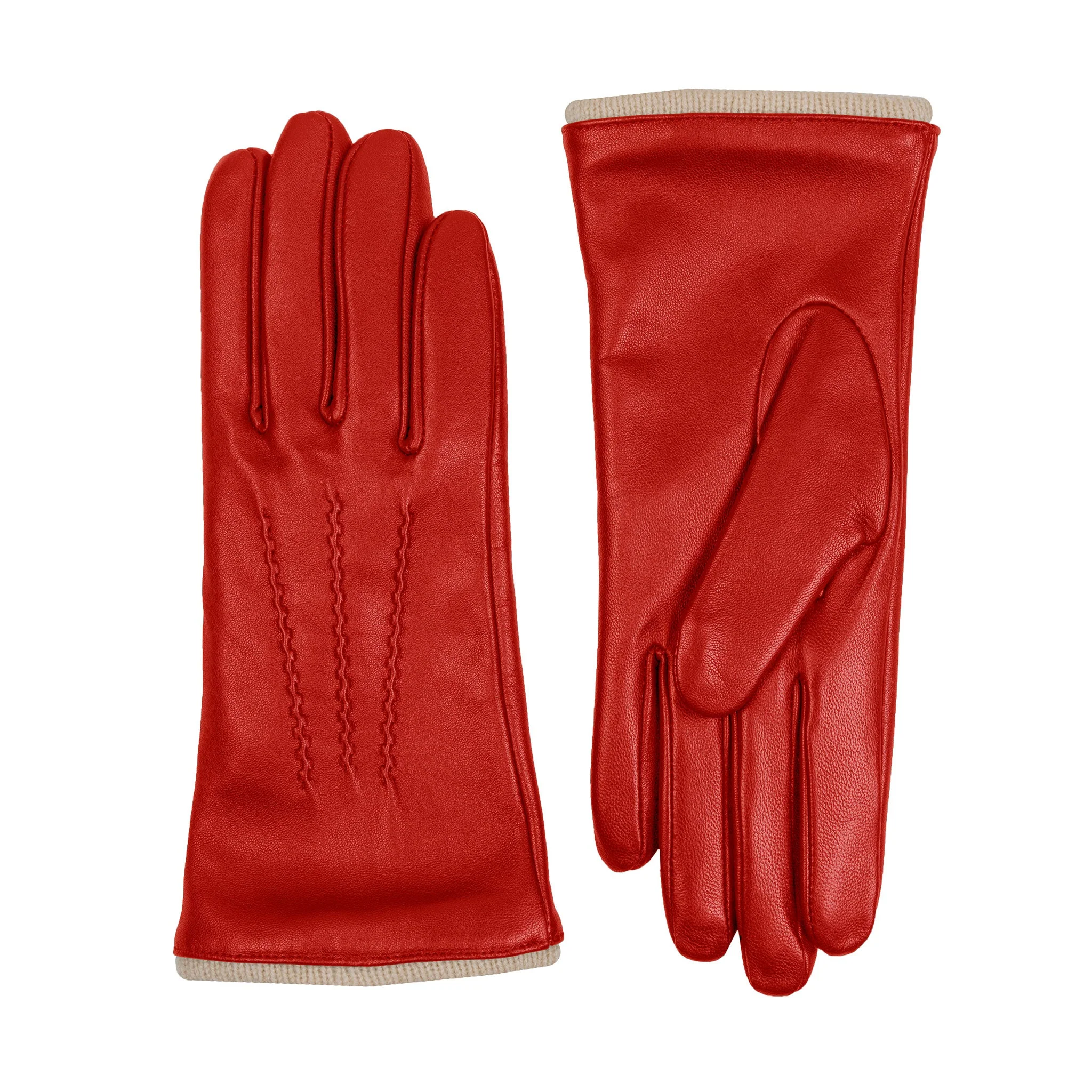 Women’s Heritage Touchscreen Handsewn Three-Point Wool-Lined Leather Gloves - Image 15