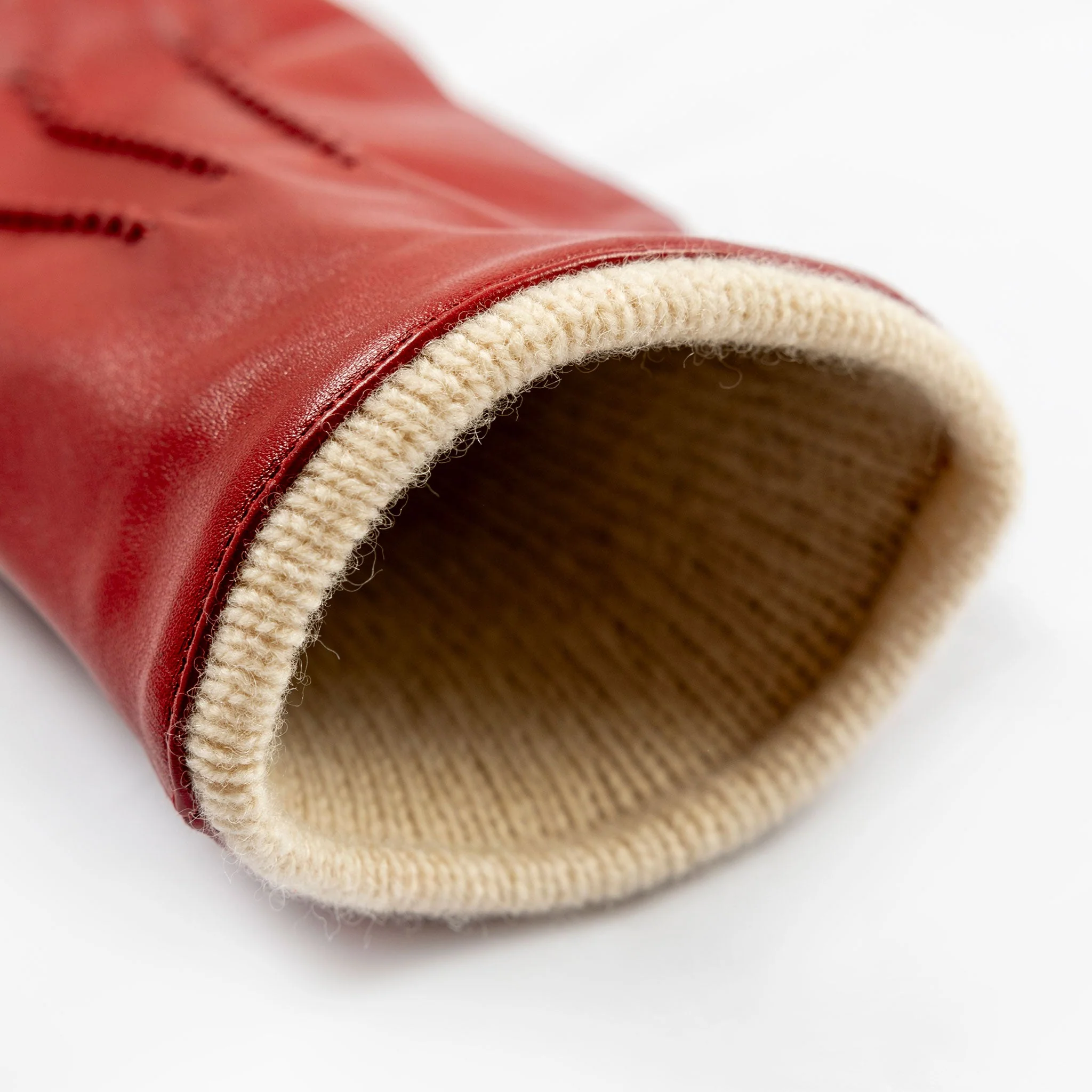 Women’s Heritage Touchscreen Handsewn Three-Point Wool-Lined Leather Gloves - Image 22